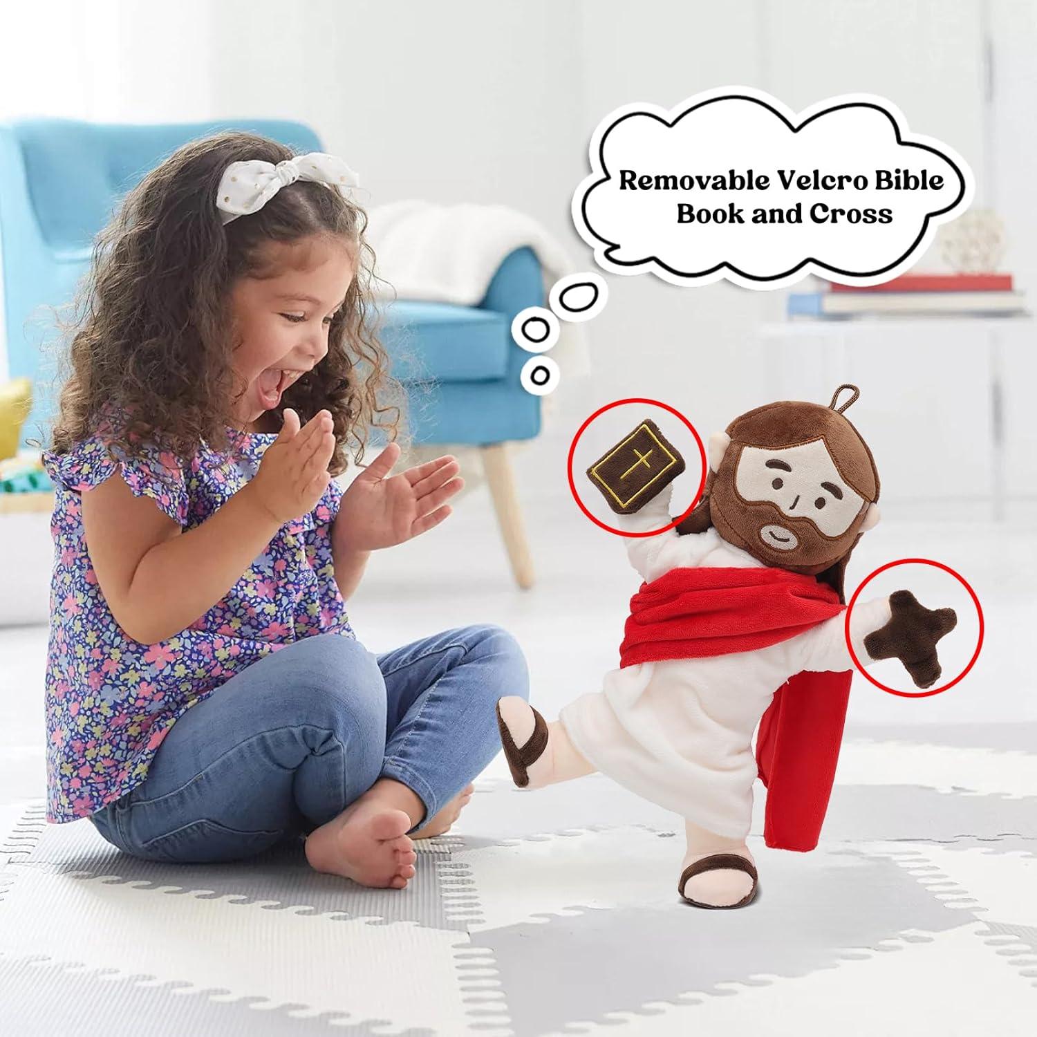 Muñeco de peluche articulado Jesús 34 cm con accesorios