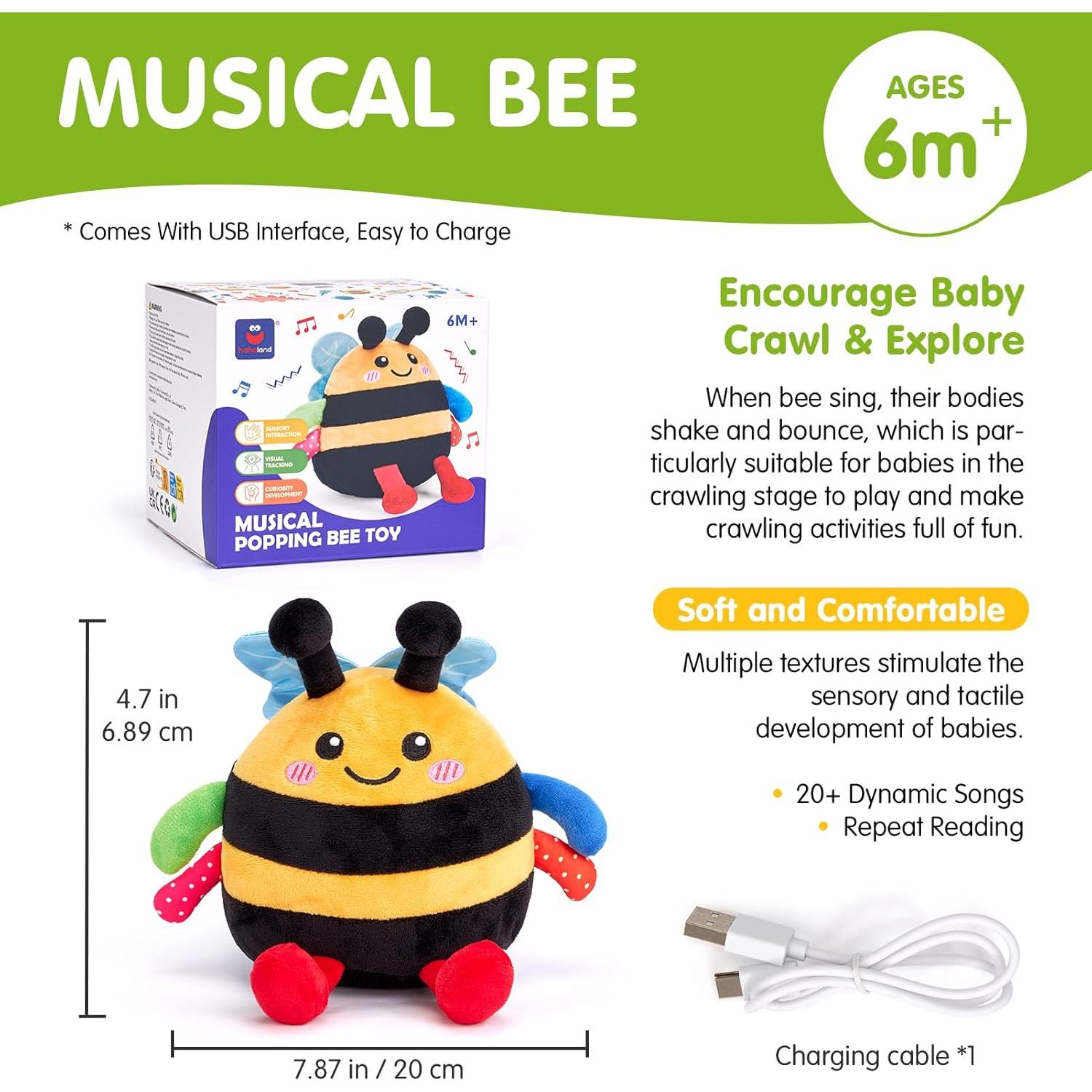 Juguete Interactivo Hahaland Abeja Musical para Bebés 6-18 Meses