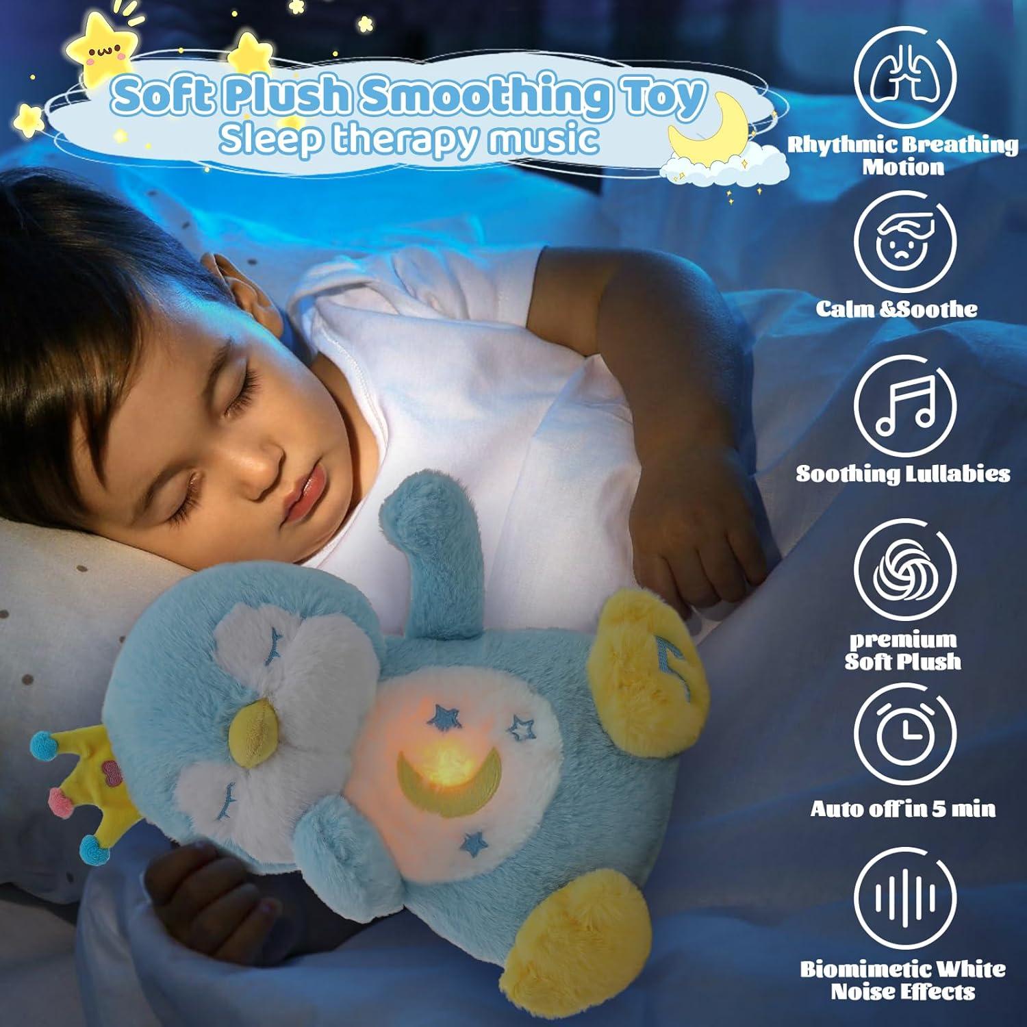 Juguete de Peluche Pingüino Emoin Azul con Respiración Realista