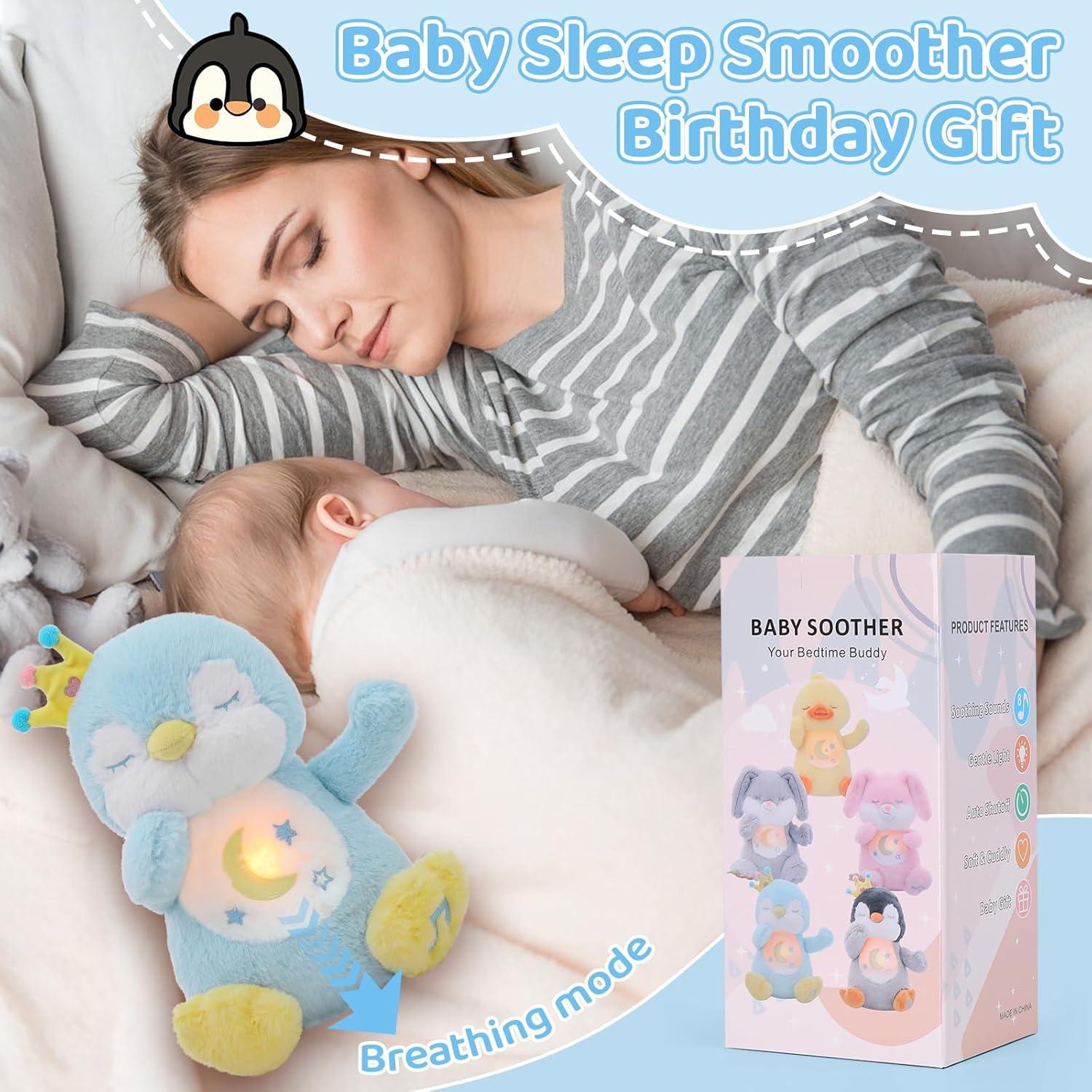 Juguete de Peluche Pingüino Emoin Azul con Respiración Realista