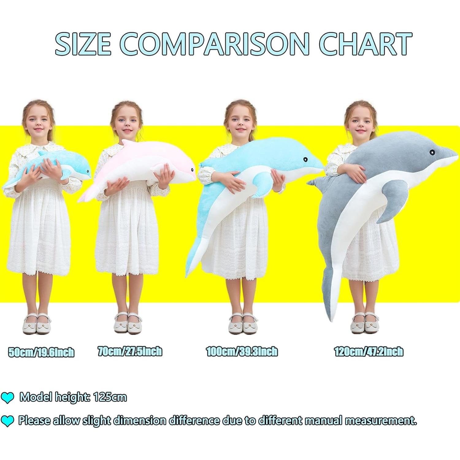 Delfín de Peluche Almohada 100cm Somao Suave para Niños