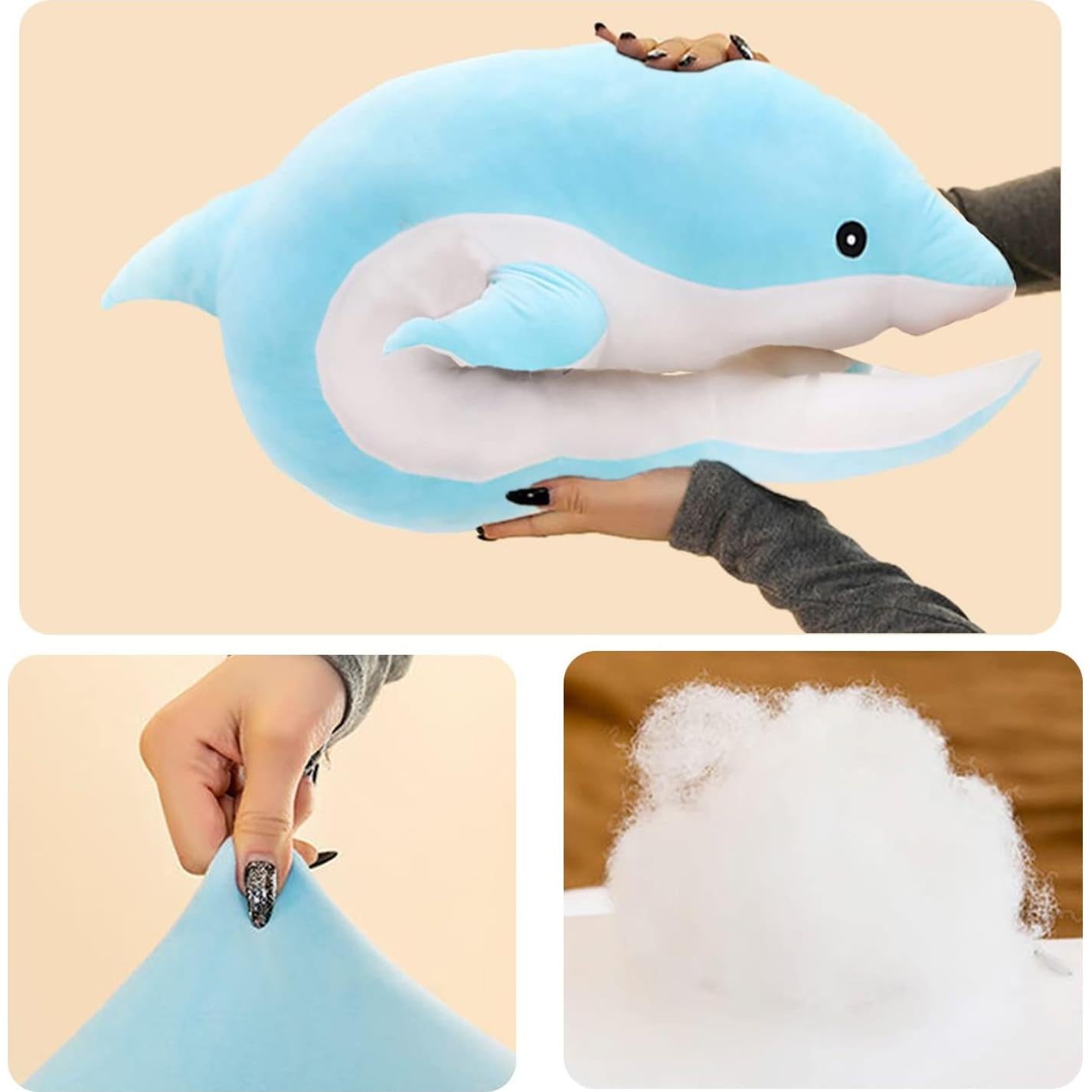 Delfín de Peluche Almohada 100cm Somao Suave para Niños