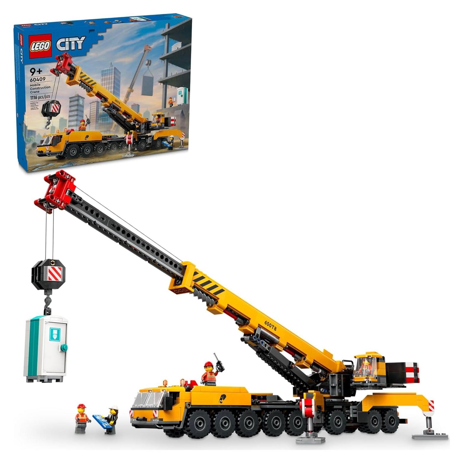 Set de Grúa Móvil Amarilla LEGO City 60409 - 1116 Piezas