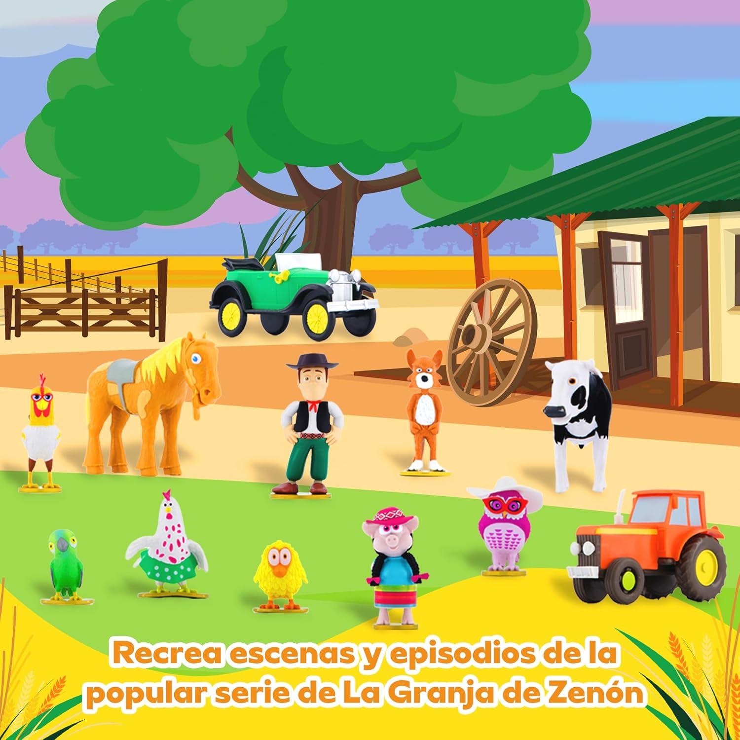 Set de Figuritas de La Granja de Zenon - 12 Piezas + Lata Dorada