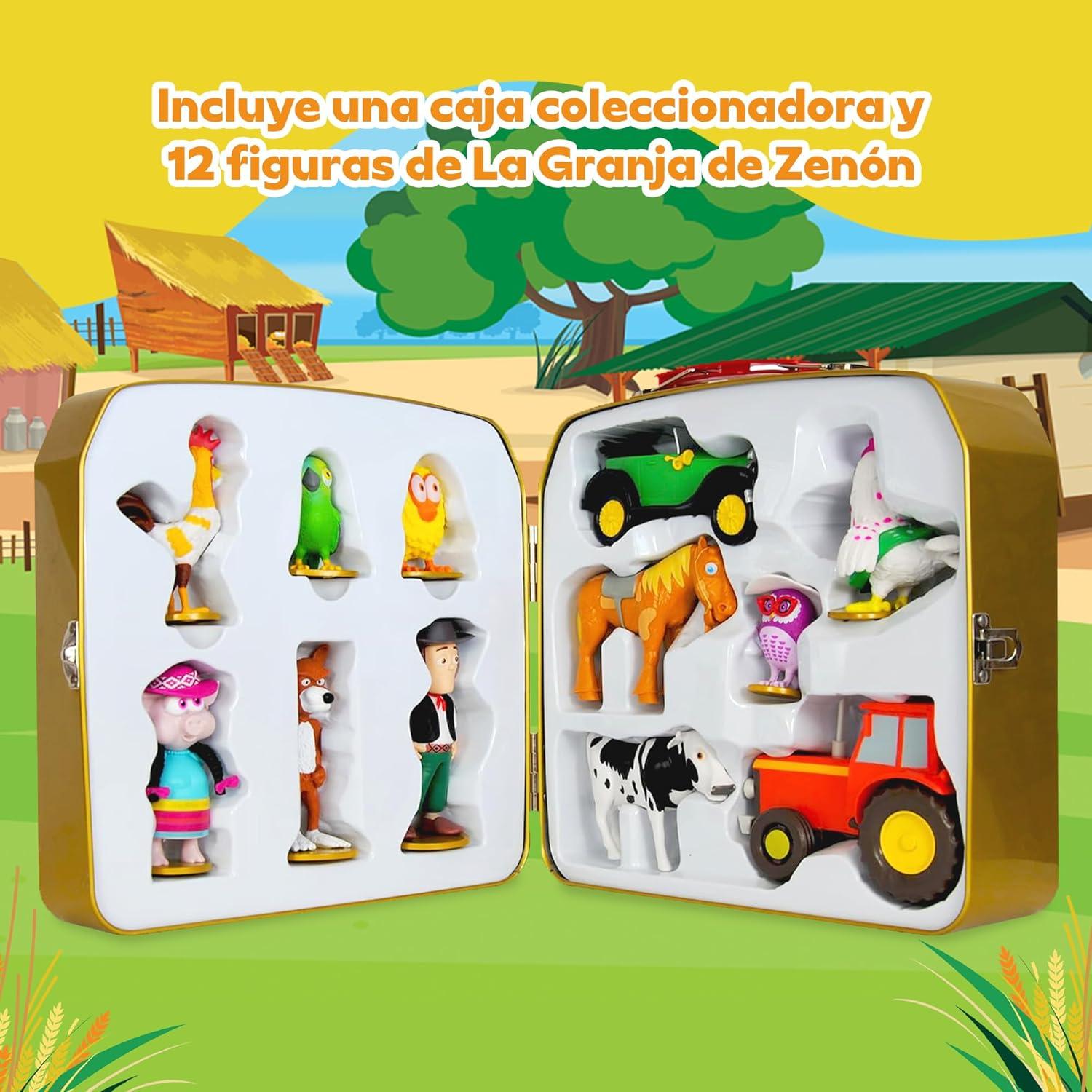 Set de Figuritas de La Granja de Zenon - 12 Piezas + Lata Dorada