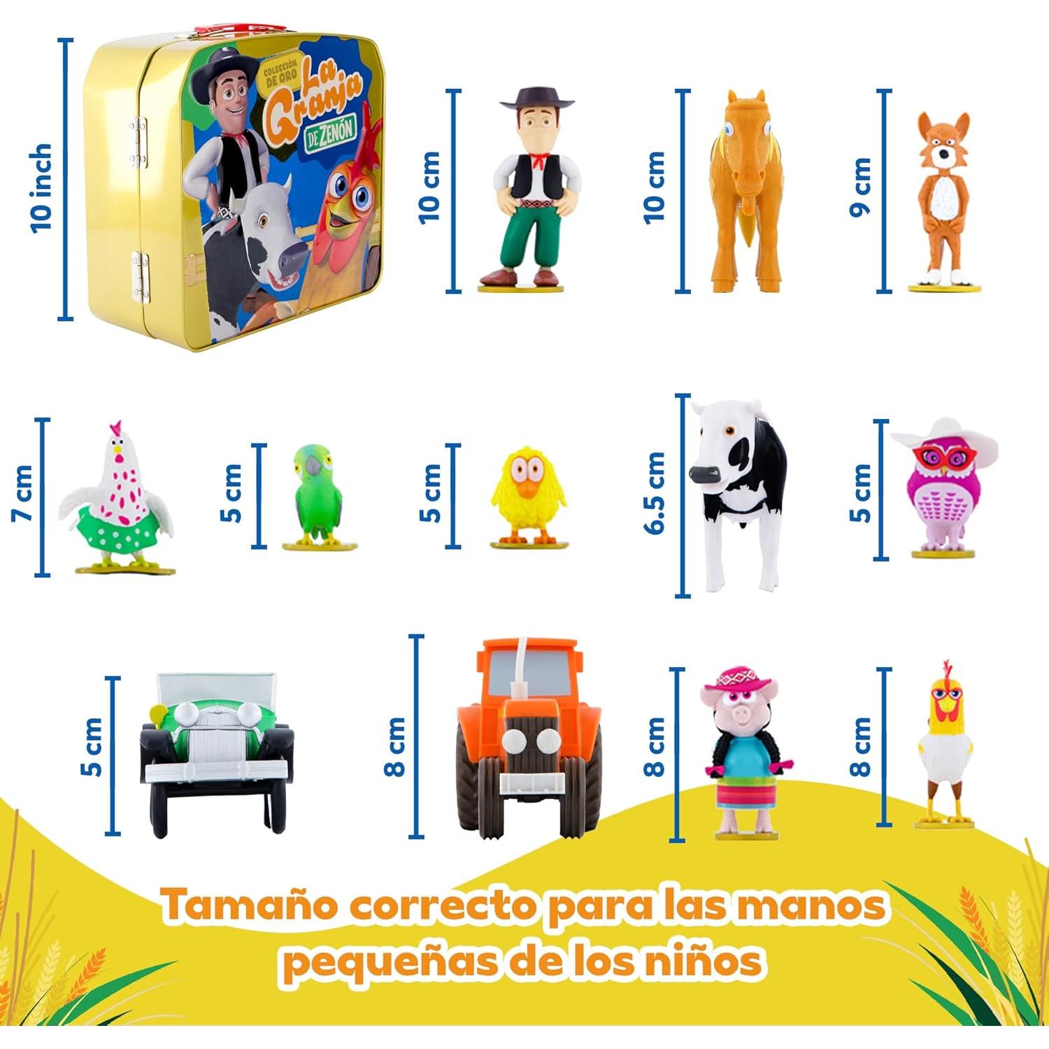 Set de Figuritas de La Granja de Zenon - 12 Piezas + Lata Dorada