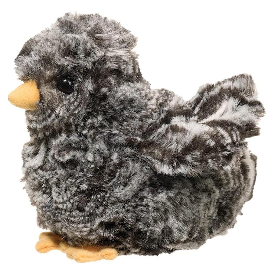 Pollito de Peluche Douglas Gris Sal y Pimienta 10 cm