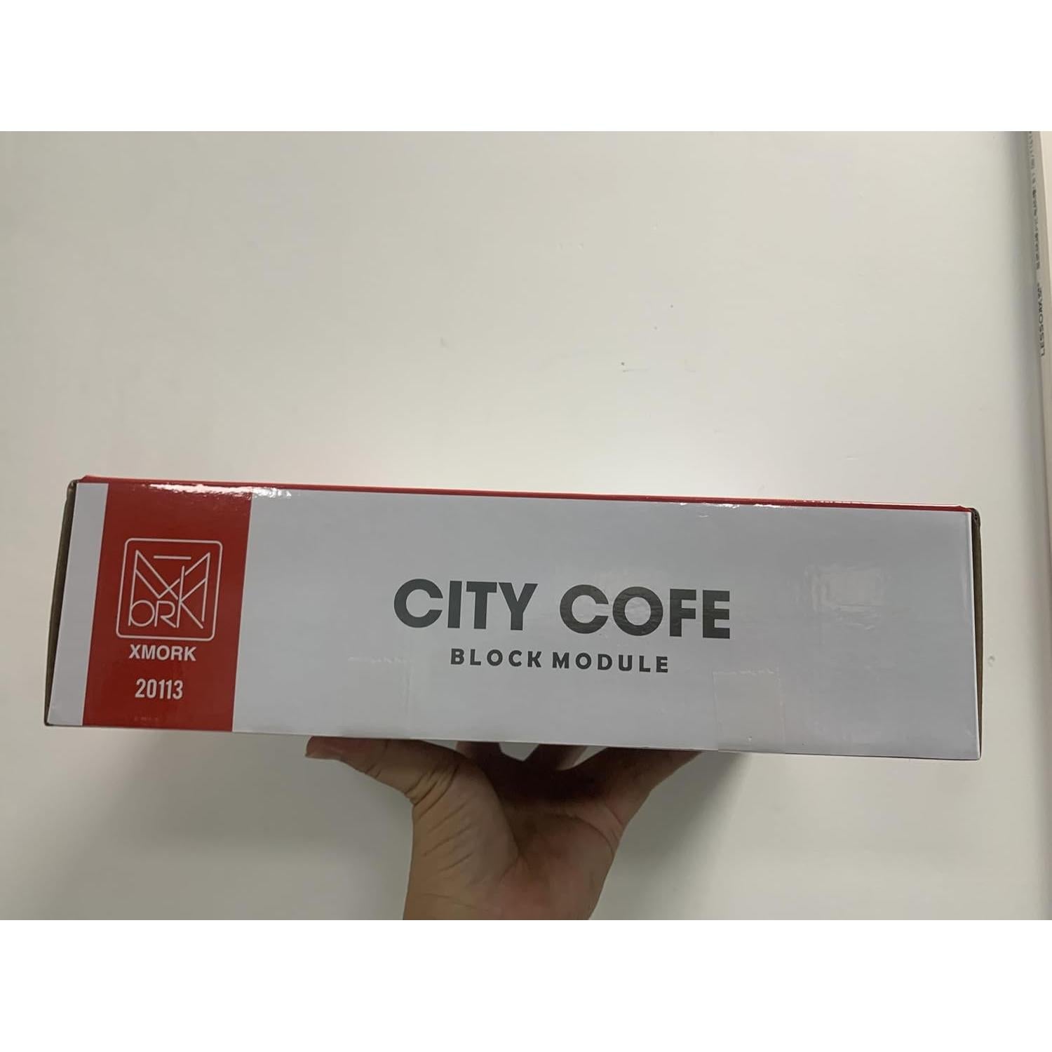 City Cafe Architecture Building Kit with LED Lights,3 Levels City Cafe Model Building Blocks Toy,for 12+Age Teen,Adult（1443 Pieces）