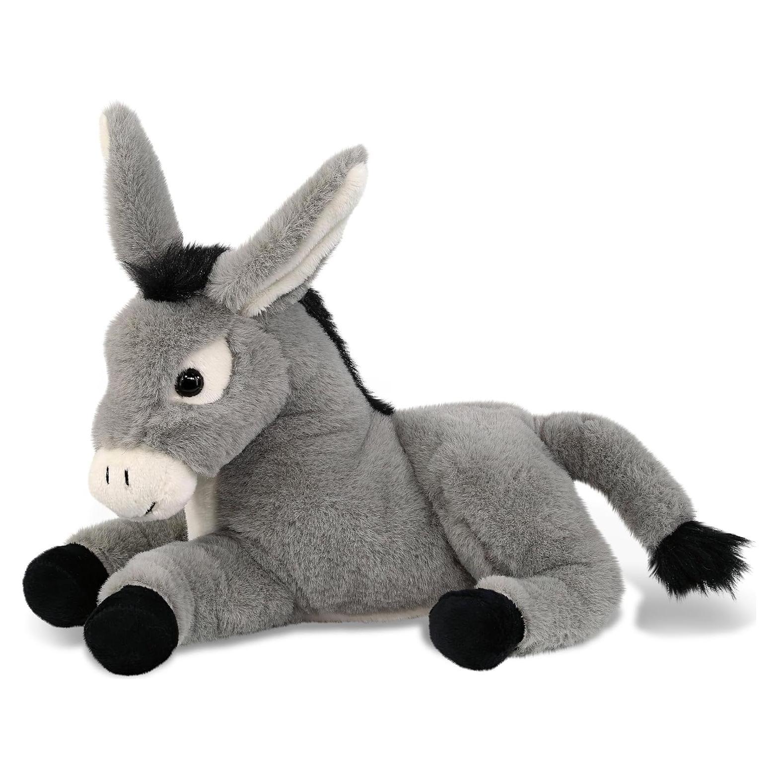Peluche Burro Acostado DolliBu - Suave 23 cm para Niños y Adultos