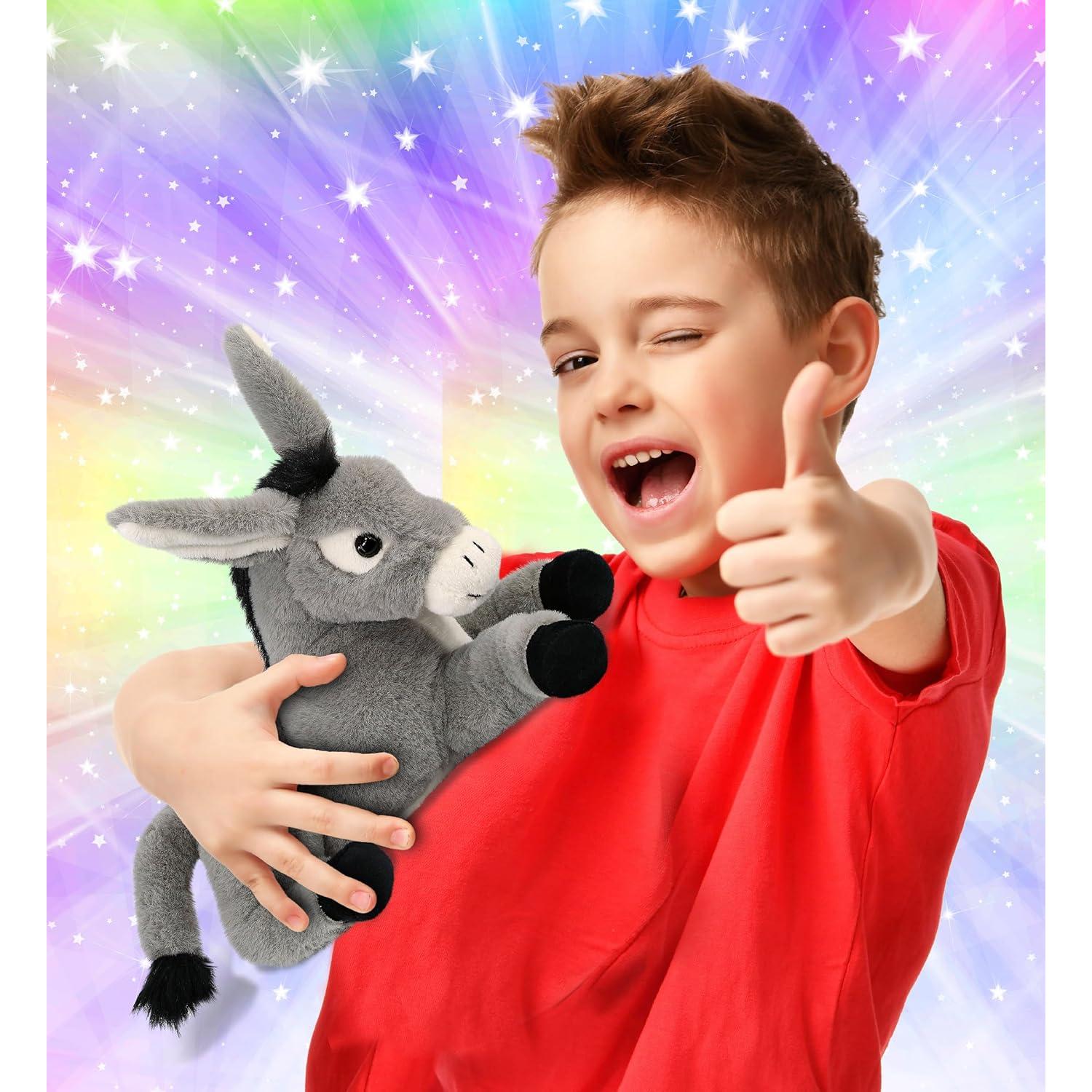 Peluche Burro Acostado DolliBu - Suave 23 cm para Niños y Adultos