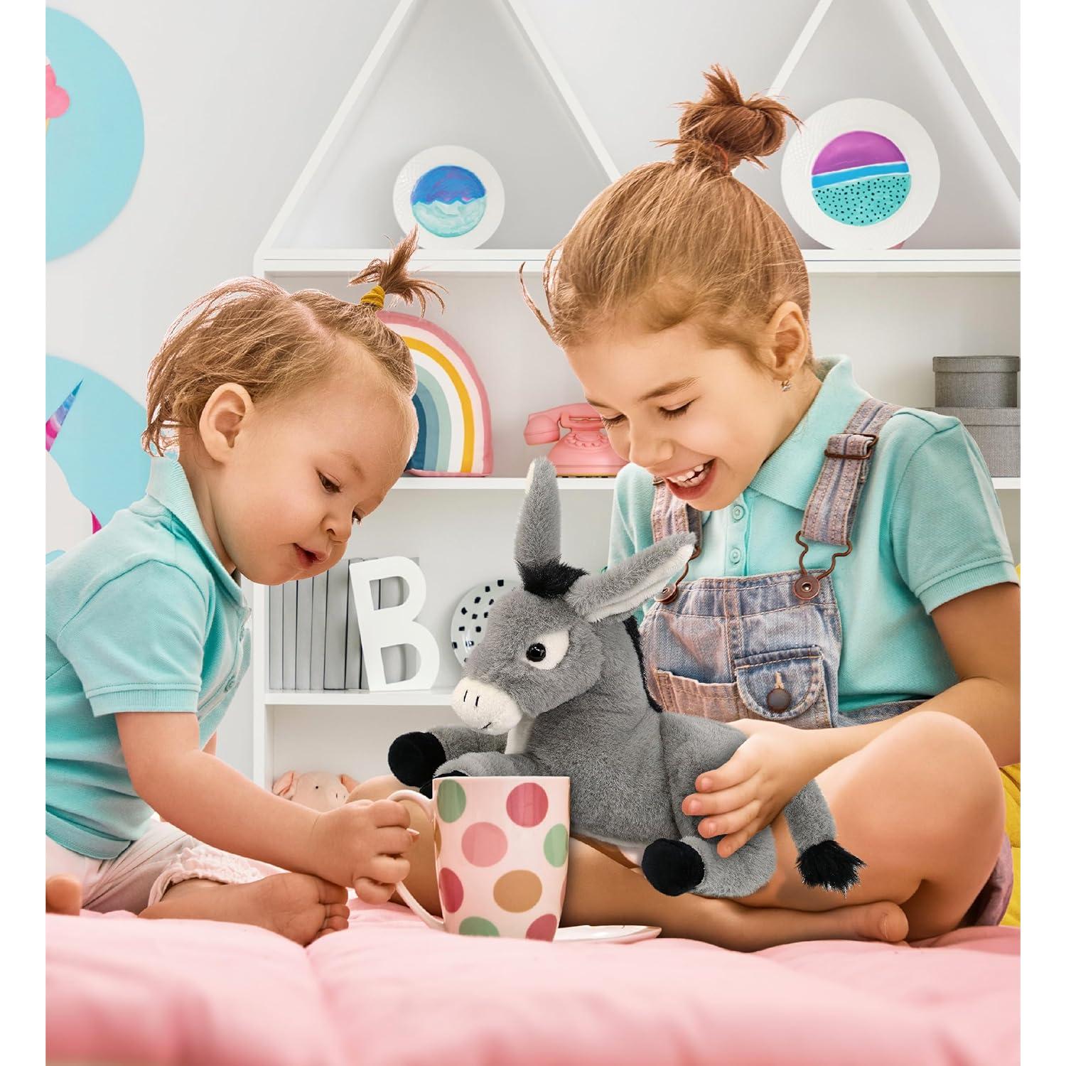 Peluche Burro Acostado DolliBu - Suave 23 cm para Niños y Adultos