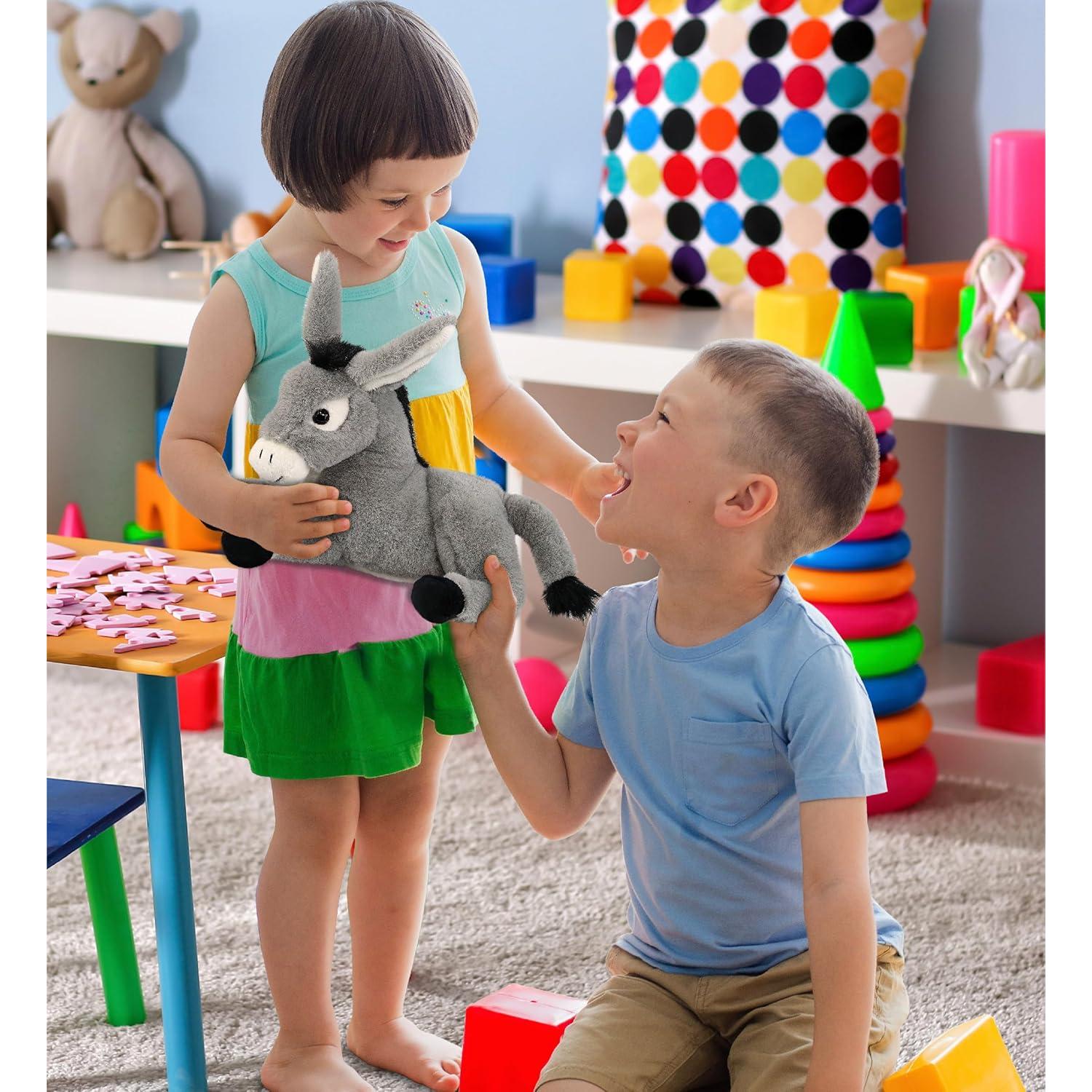 Peluche Burro Acostado DolliBu - Suave 23 cm para Niños y Adultos