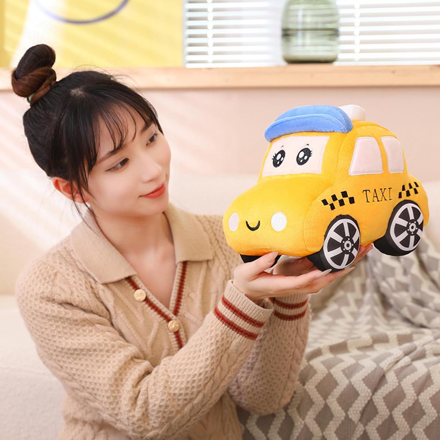 Cojín de Auto Peluche 3D COSGOO Amarillo 30.48 cm