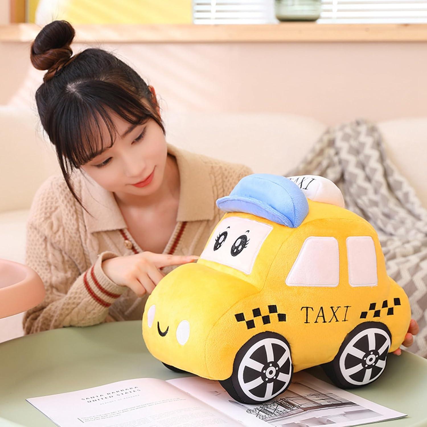 Cojín de Auto Peluche 3D COSGOO Amarillo 30.48 cm