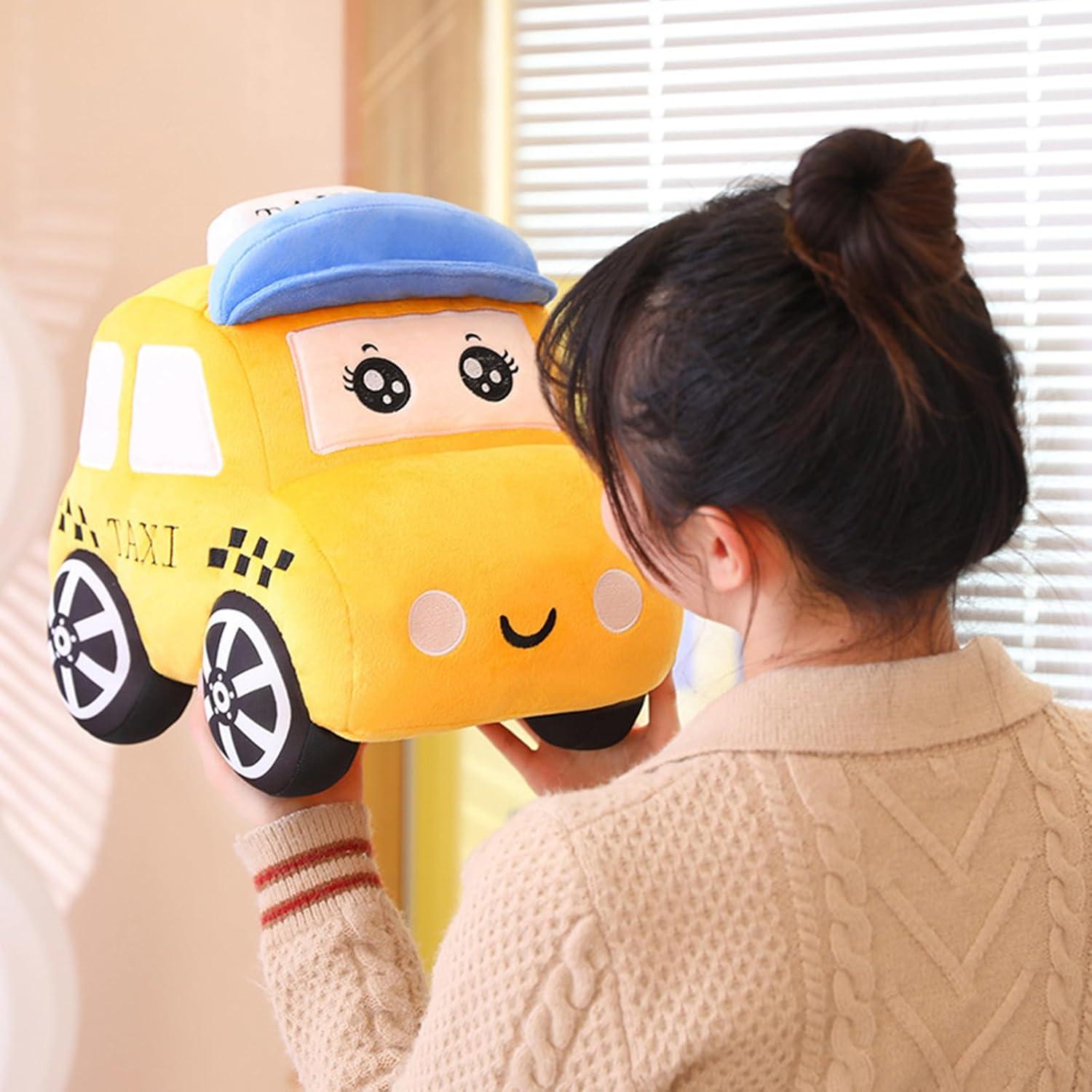Cojín de Auto Peluche 3D COSGOO Amarillo 30.48 cm
