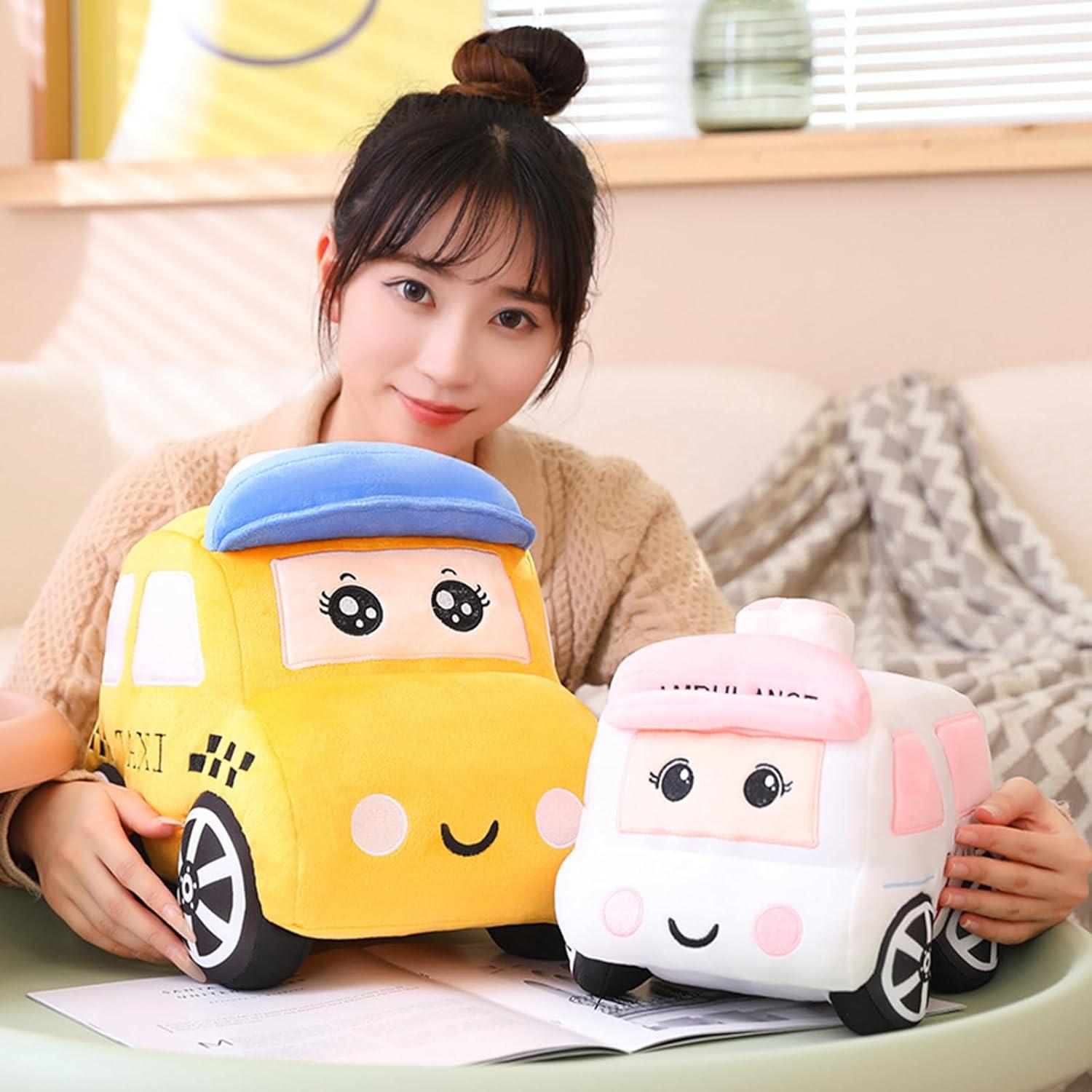 Cojín de Auto Peluche 3D COSGOO Amarillo 30.48 cm