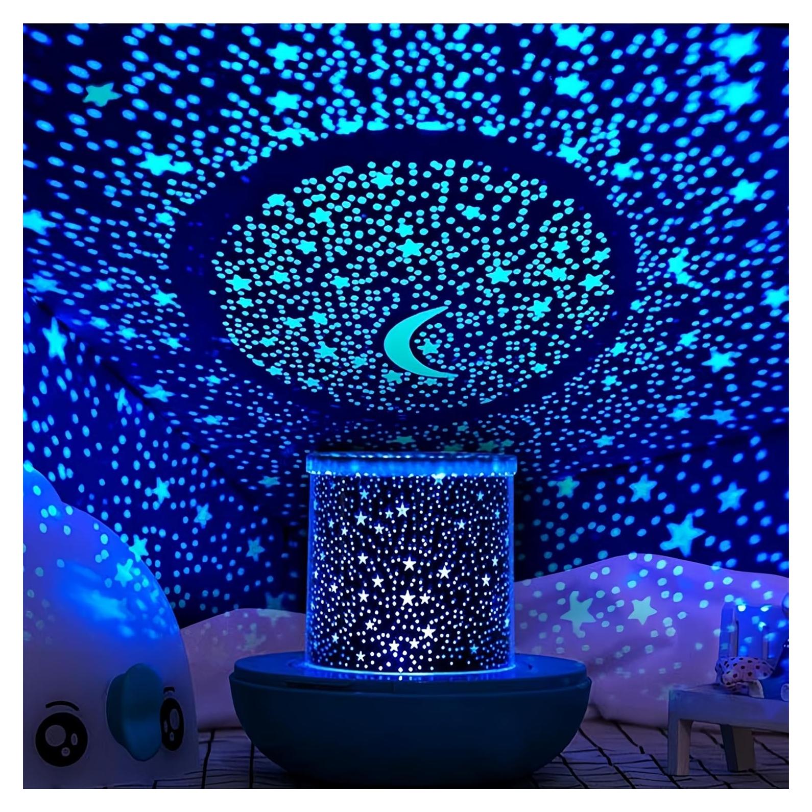 Proyector de Estrellas WINICE Luz Nocturna Azul 1W LED