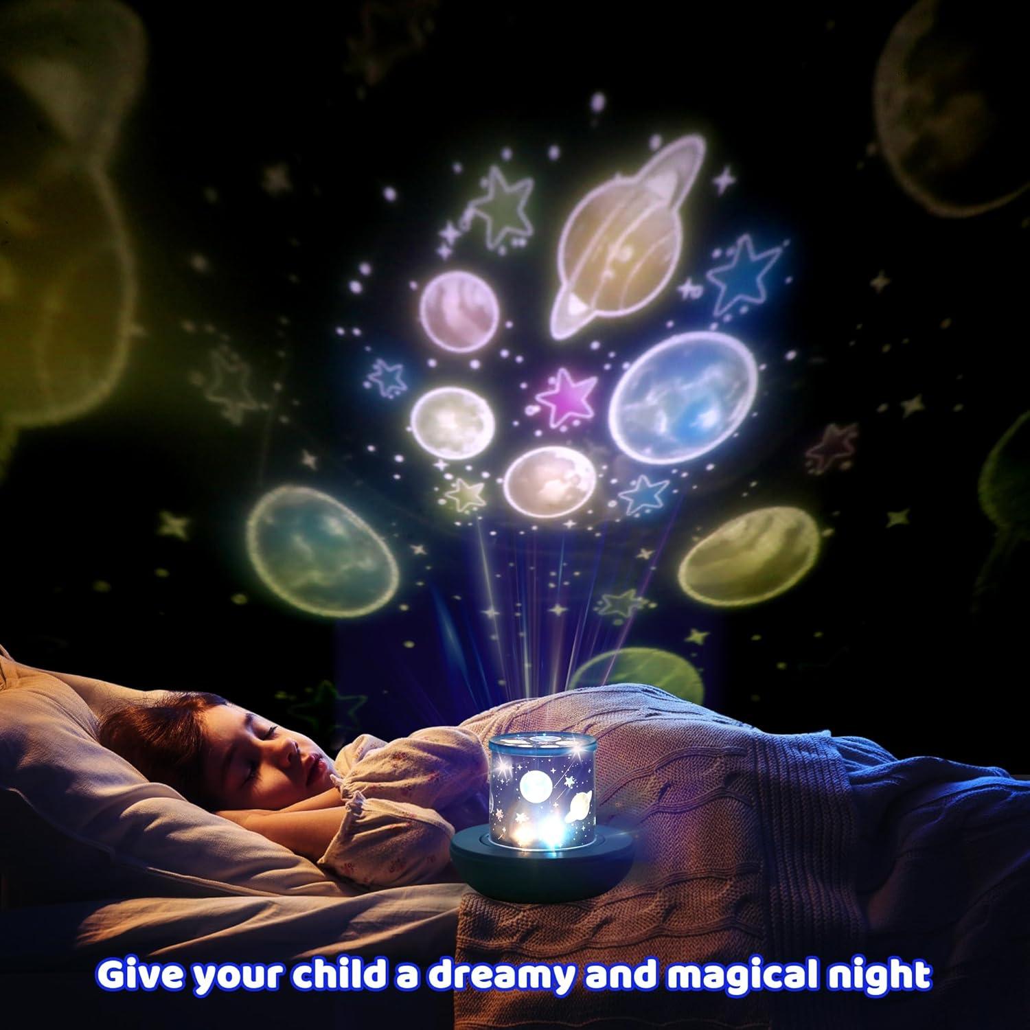 Proyector de Estrellas WINICE Luz Nocturna Azul 1W LED