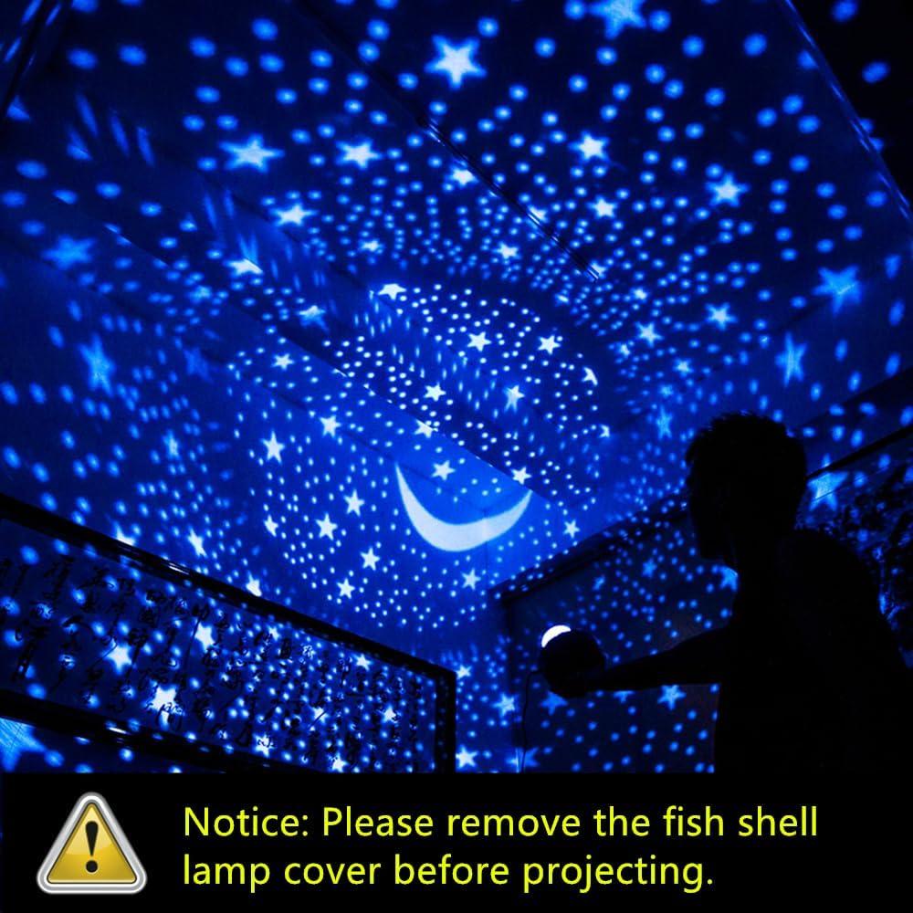 Proyector de Estrellas WINICE Luz Nocturna Azul 1W LED