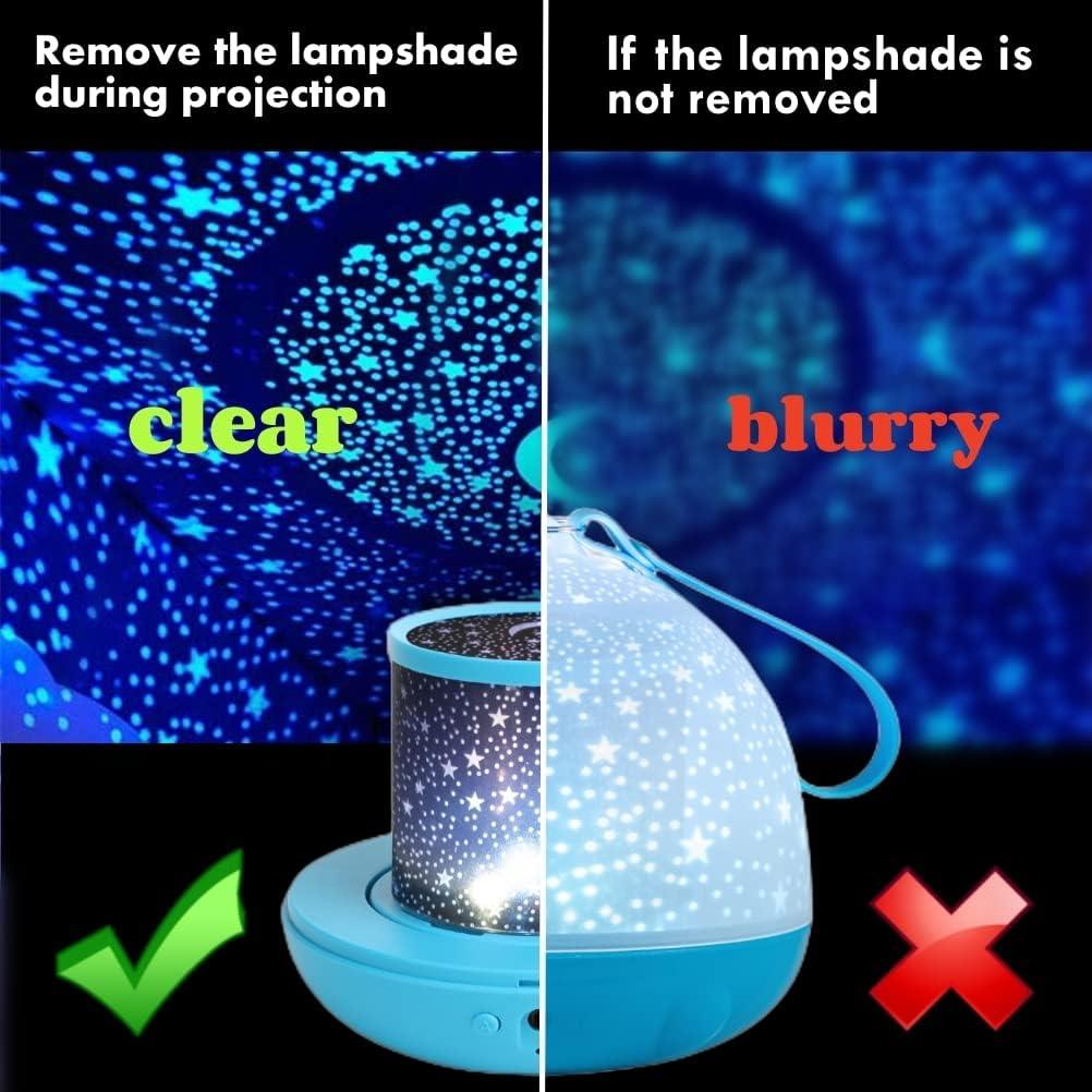 Proyector de Estrellas WINICE Luz Nocturna Azul 1W LED