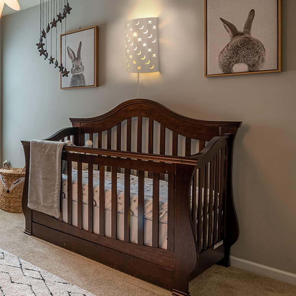 Aplique de Pared Enchufable AizzKry Estrellas y Lunas 27.9x22.9cm