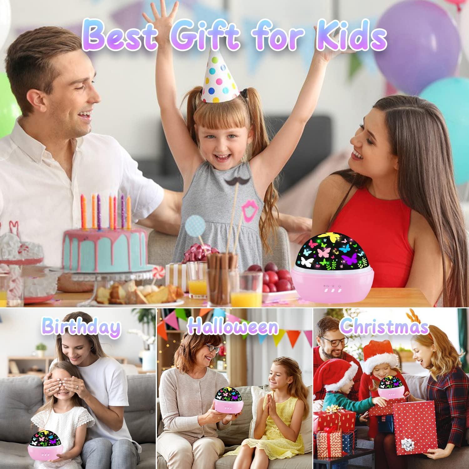 Proyector de Estrellas Mariposa JKGIFTS Rosa Luz Nocturna