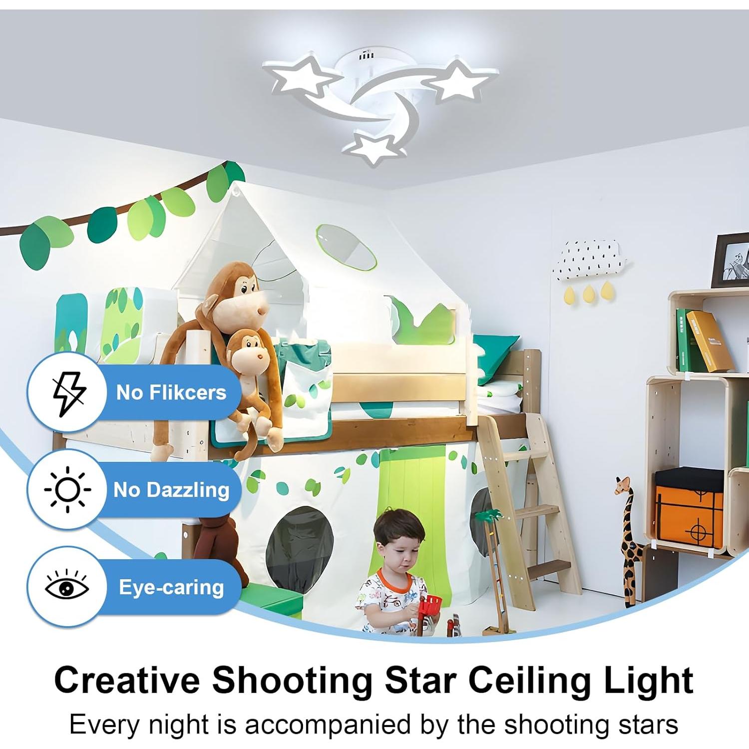 Luz de Techo LED Tealight 24W Estrella 3 Temperaturas 53x53cm