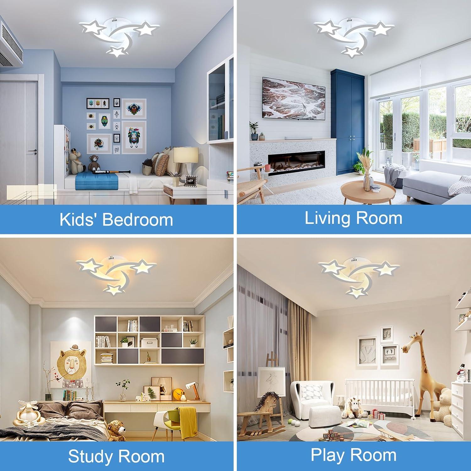 Luz de Techo LED Tealight 24W Estrella 3 Temperaturas 53x53cm