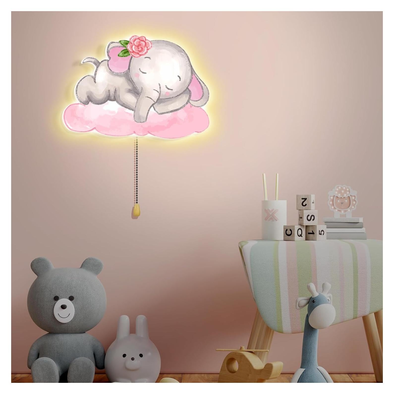 Lámpara de Pared Nocturna Elefante Aurelema 12x10 cm