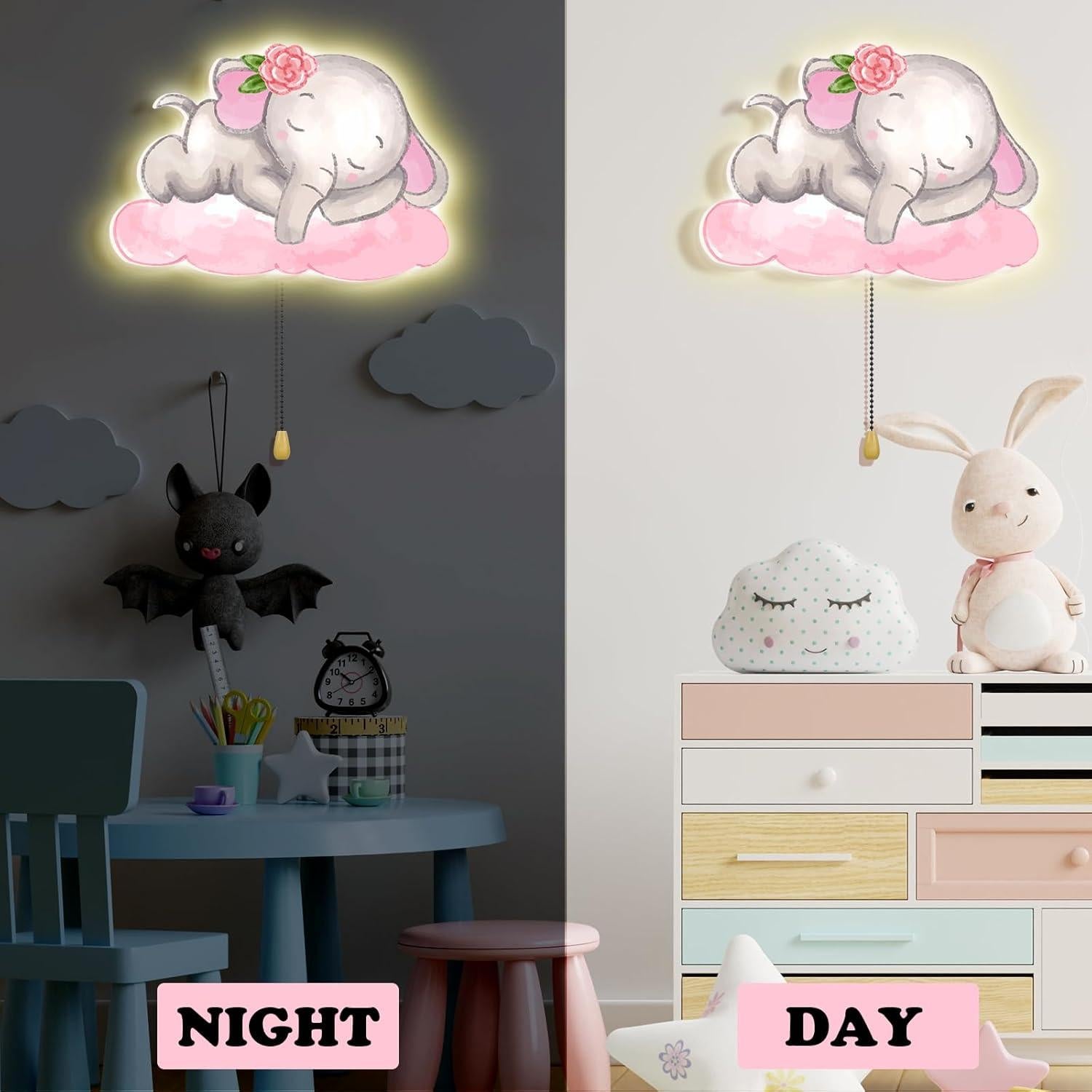 Lámpara de Pared Nocturna Elefante Aurelema 12x10 cm