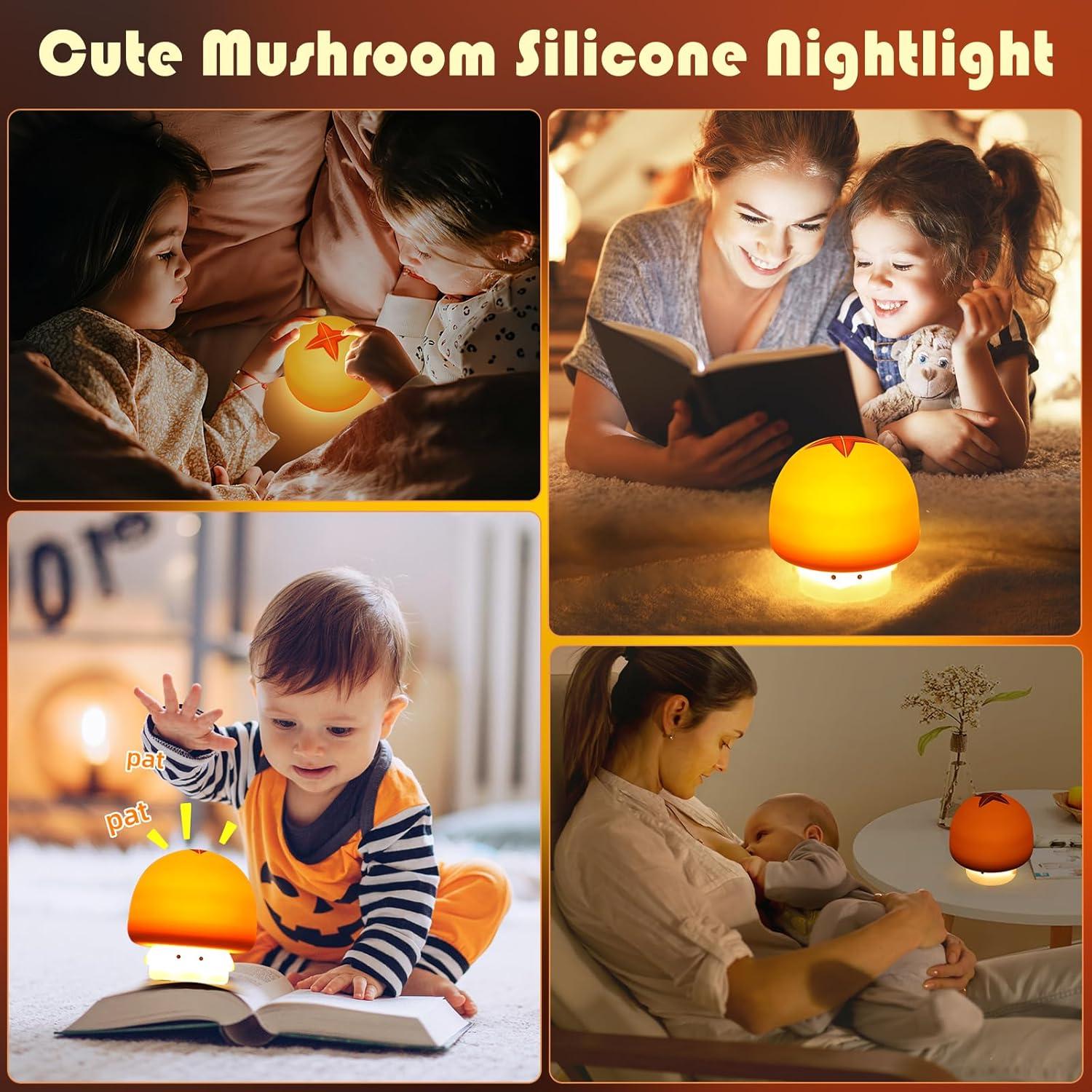 Luz Nocturna de Hongo YISUN LED Recargable 3 Niveles 11cm