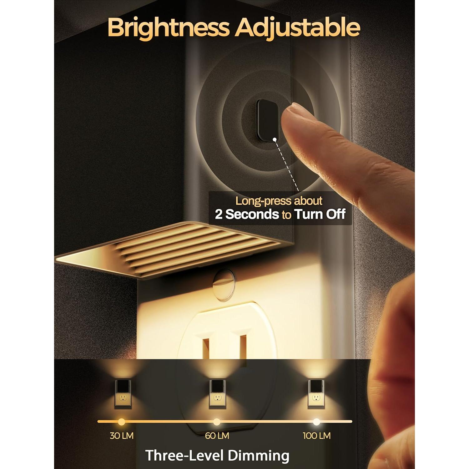 Luces Nocturnas LED DORESshop Enchufables 4 Piezas 1W