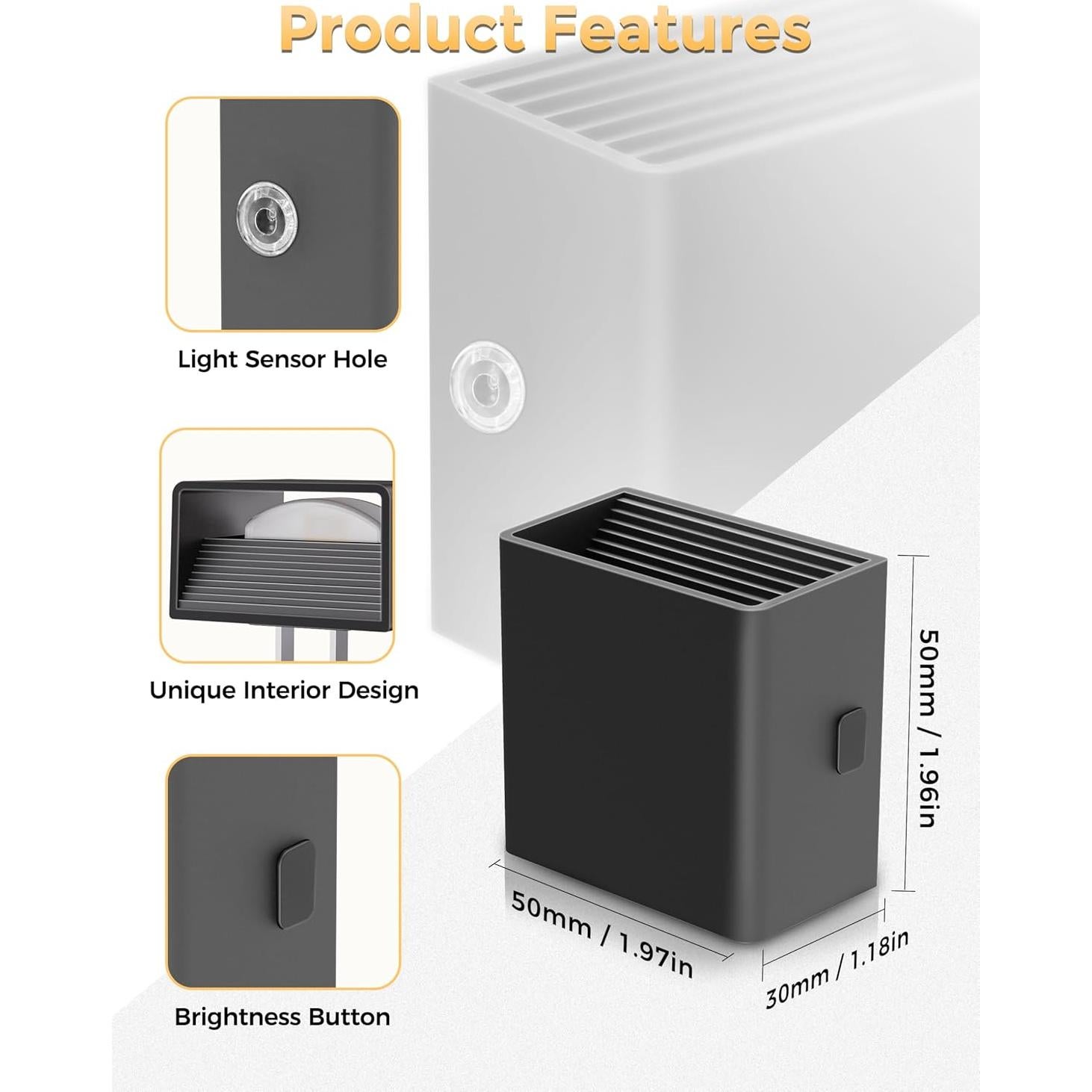 Luces Nocturnas LED DORESshop Enchufables 4 Piezas 1W