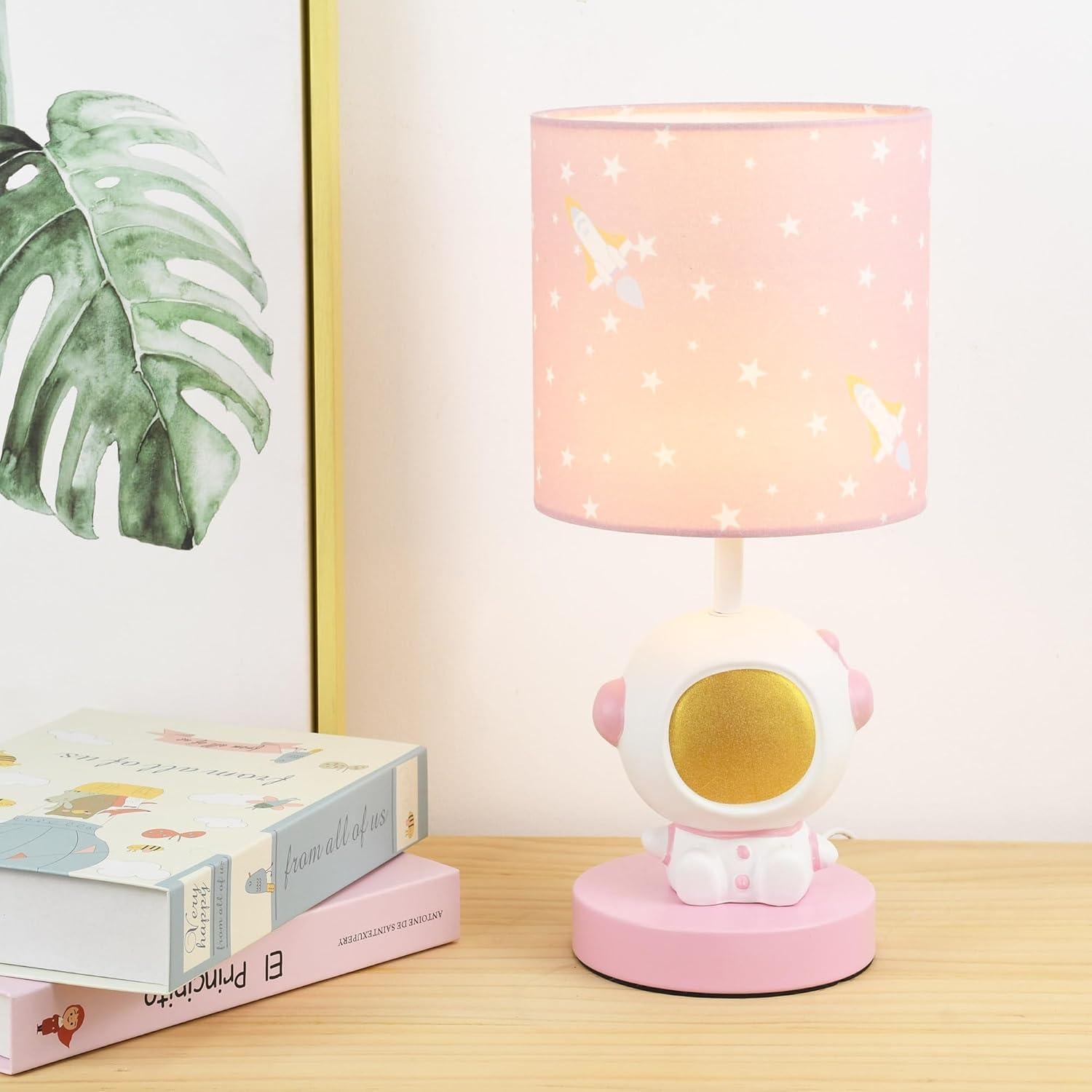 Lámpara de Mesa LED Astronauta Lampwell Rosa USB 33.2cm