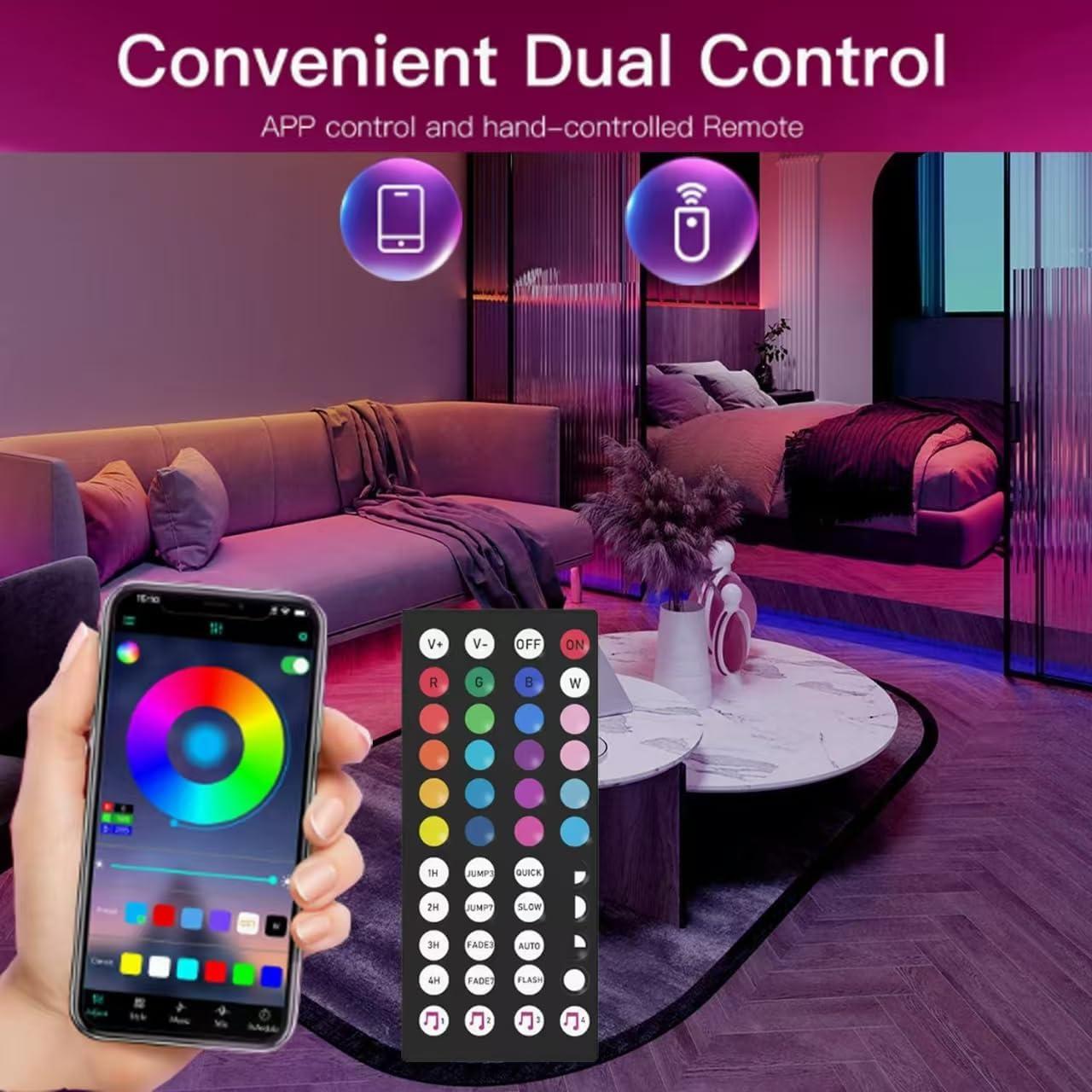 Luces de tira LED RGB 8 metros 1986 con control remoto y música