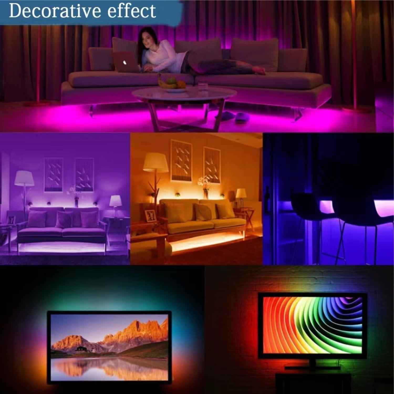 Tira de LED RGB 5m YONIKU - Iluminación Ambiental Multicolor