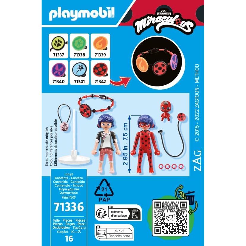 Playmobil Miraculous Marinette y Ladybug con pulsera