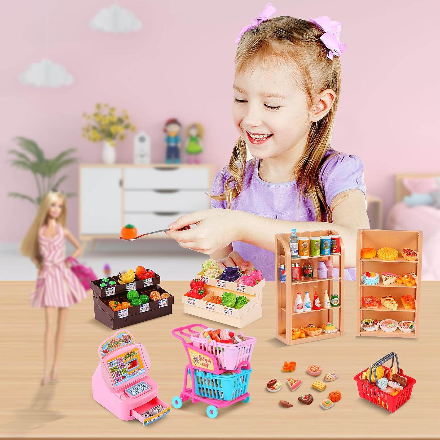 Juego de Supermercado Miniatura 158 Piezas Dudujelly