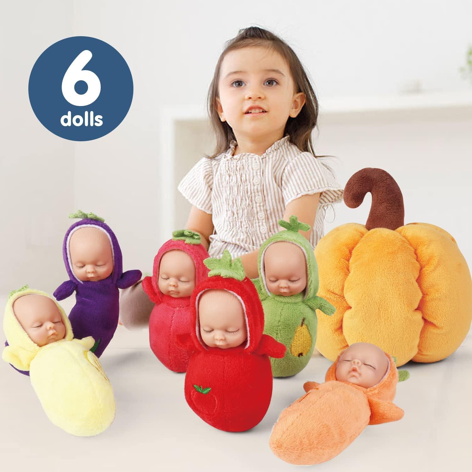 Juego de Muñecas Mini Bebé Enjoyin 6 Piezas 10.16 cm