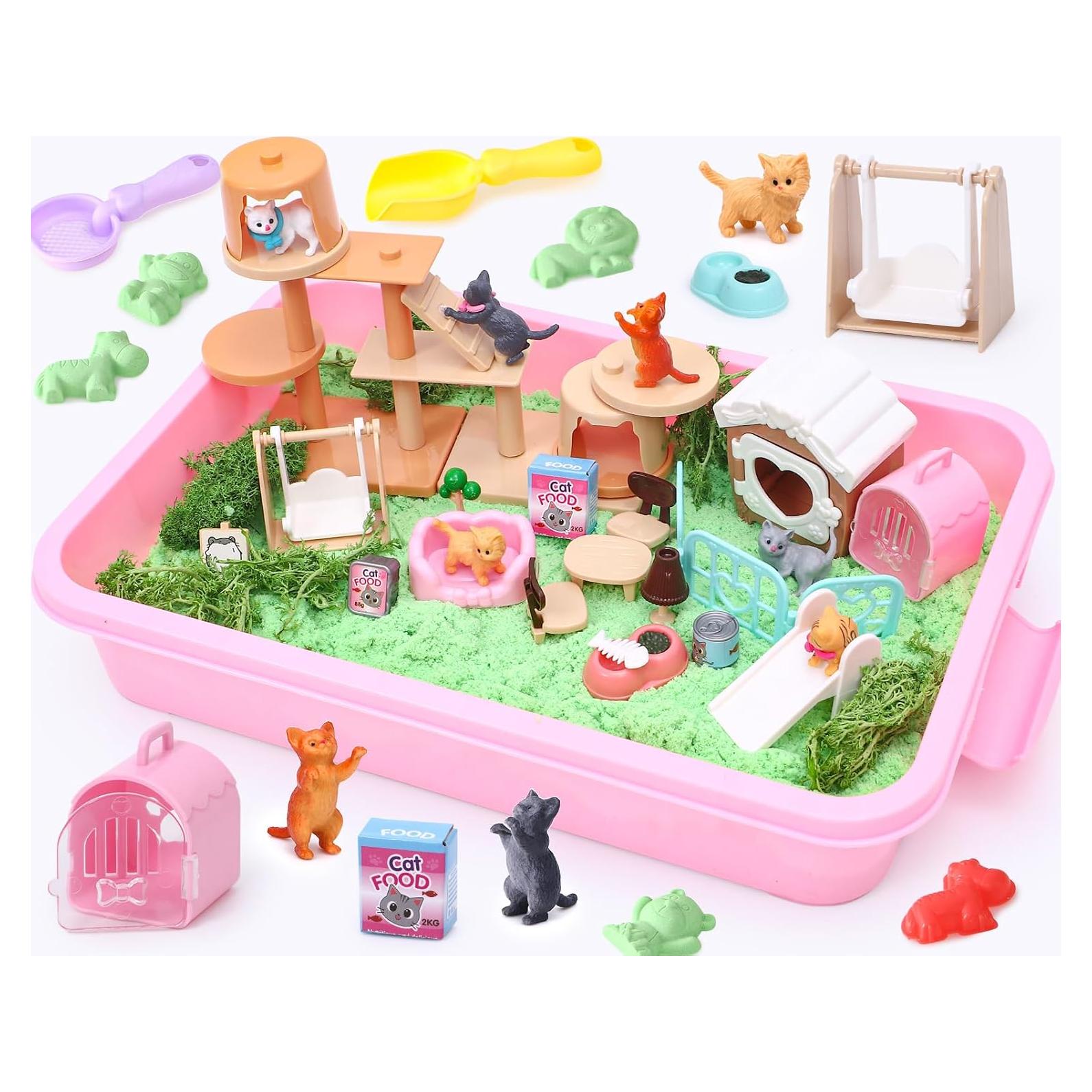 Set de Juego de Arena para Gatos Lorfancy 47 Piezas 0.99 kg