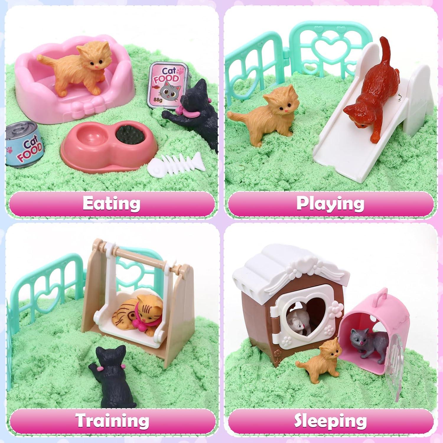 Set de Juego de Arena para Gatos Lorfancy 47 Piezas 0.99 kg