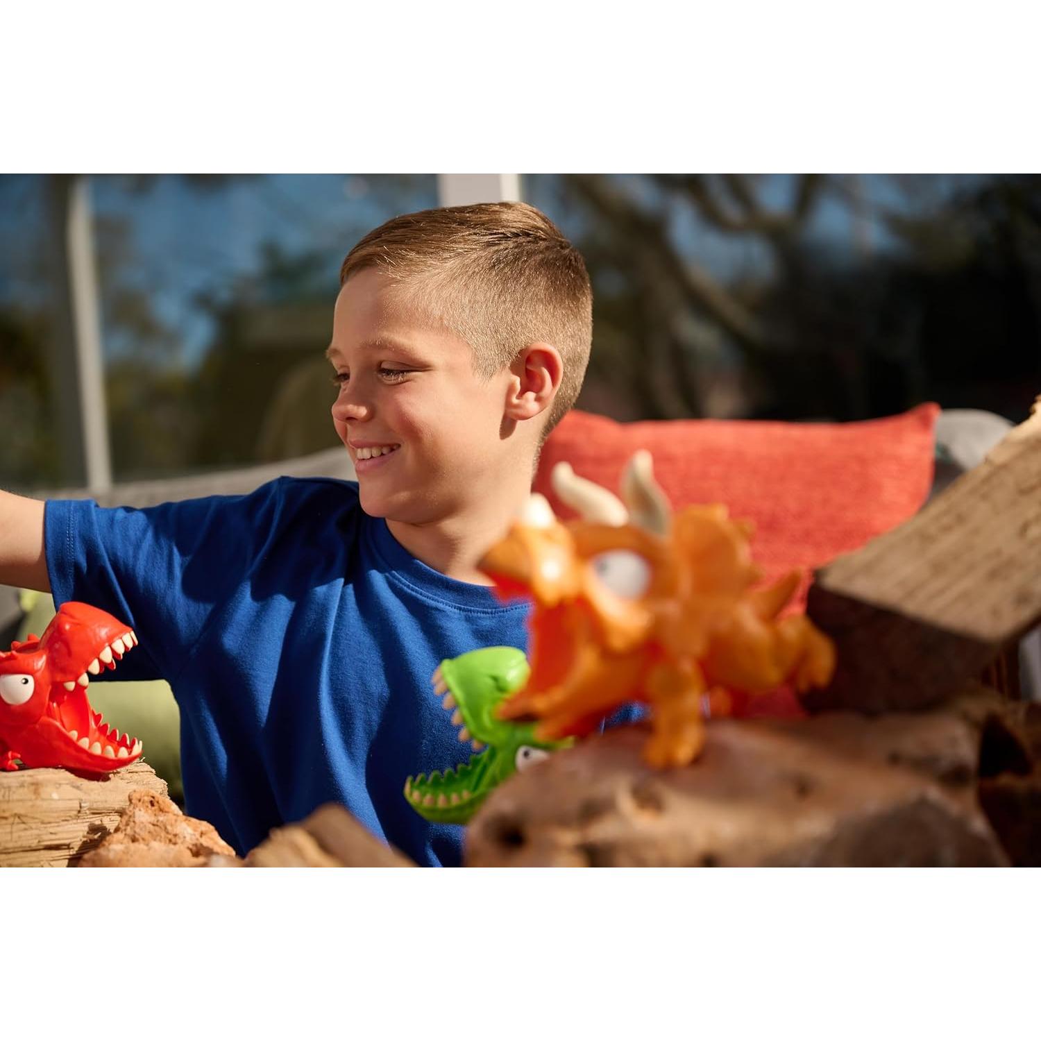 Smashers Isla Dino Mini T-Rex Batallas Playset ZURU Rojo