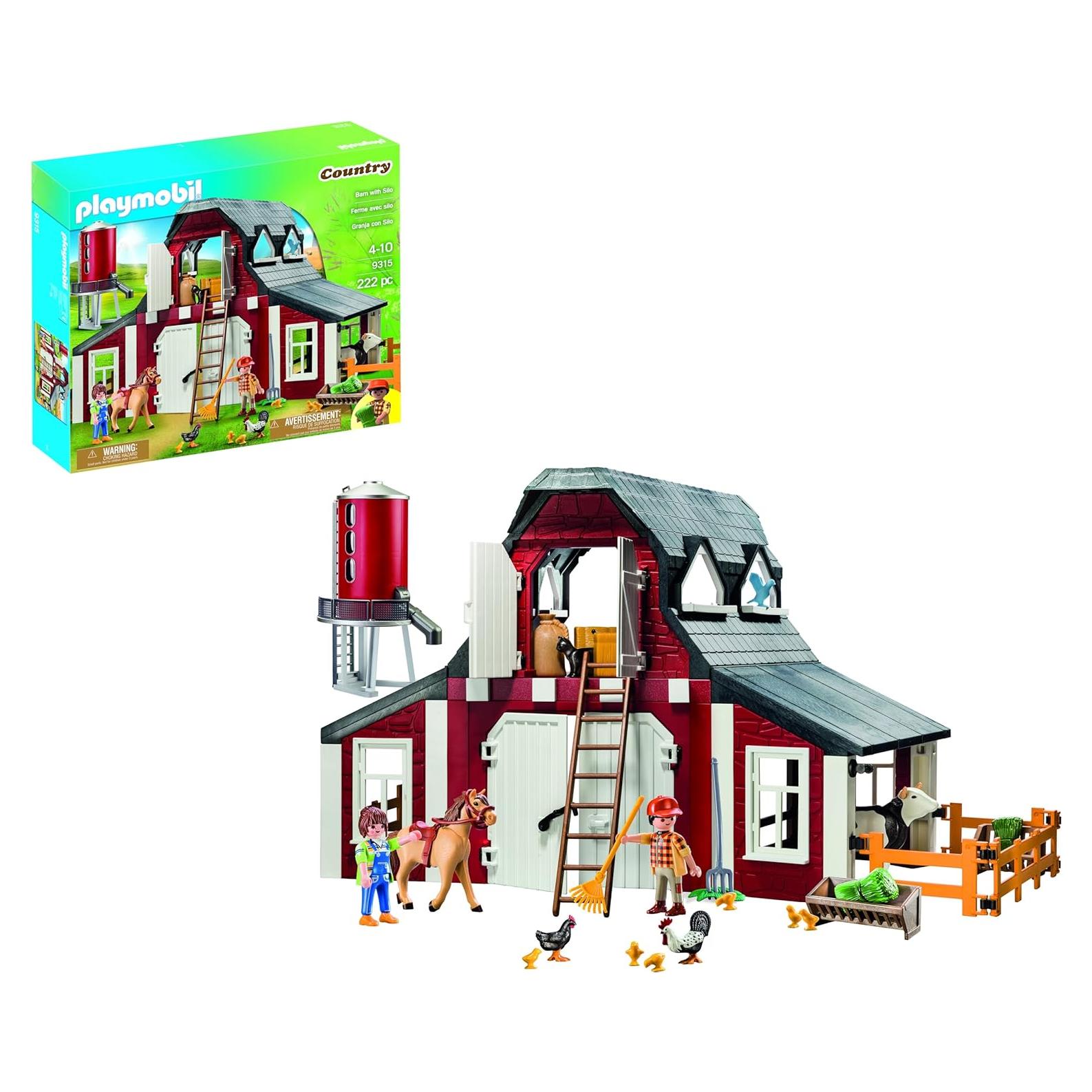 PLAYMOBIL Establo con Silo y Animales - Set 9315