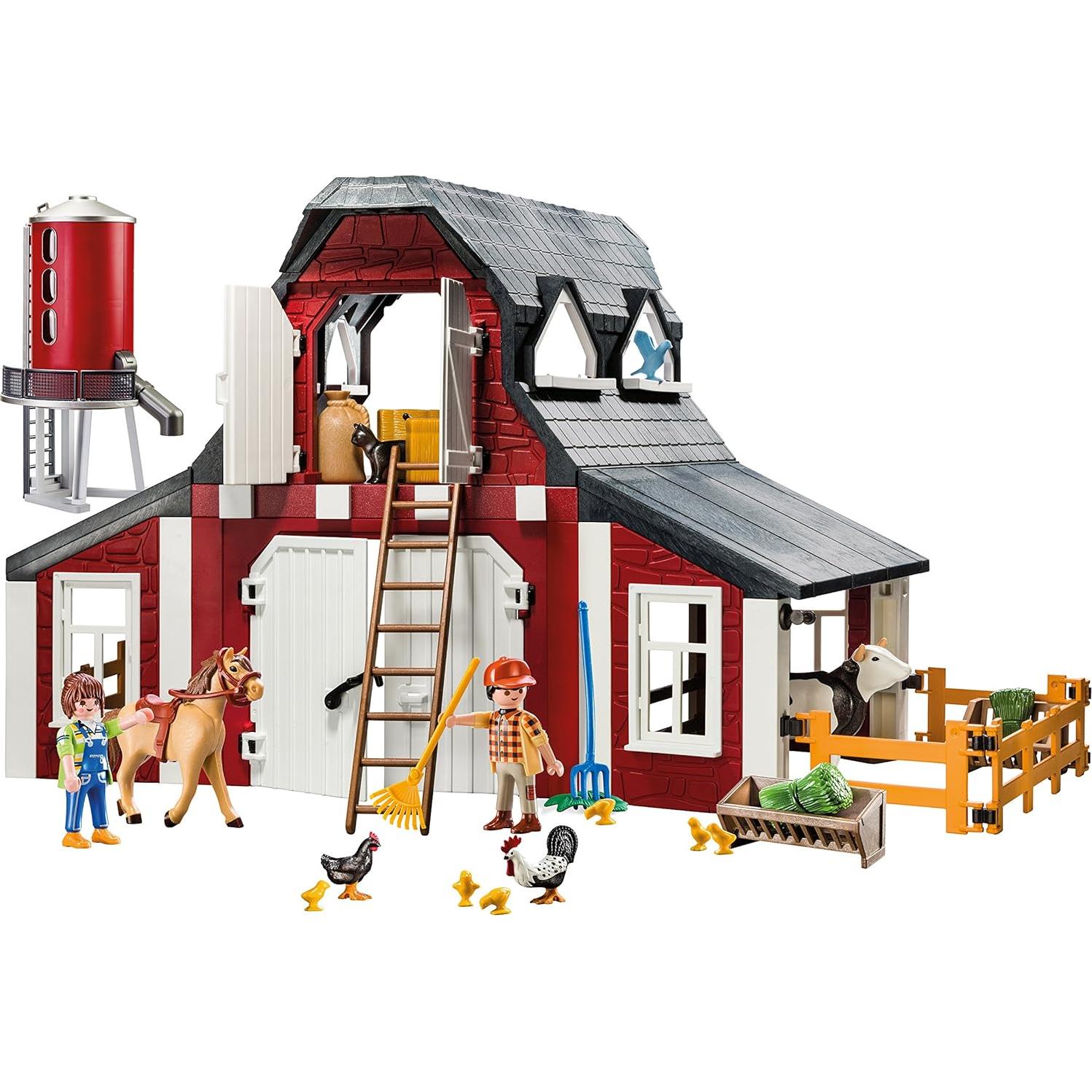 PLAYMOBIL Establo con Silo y Animales - Set 9315