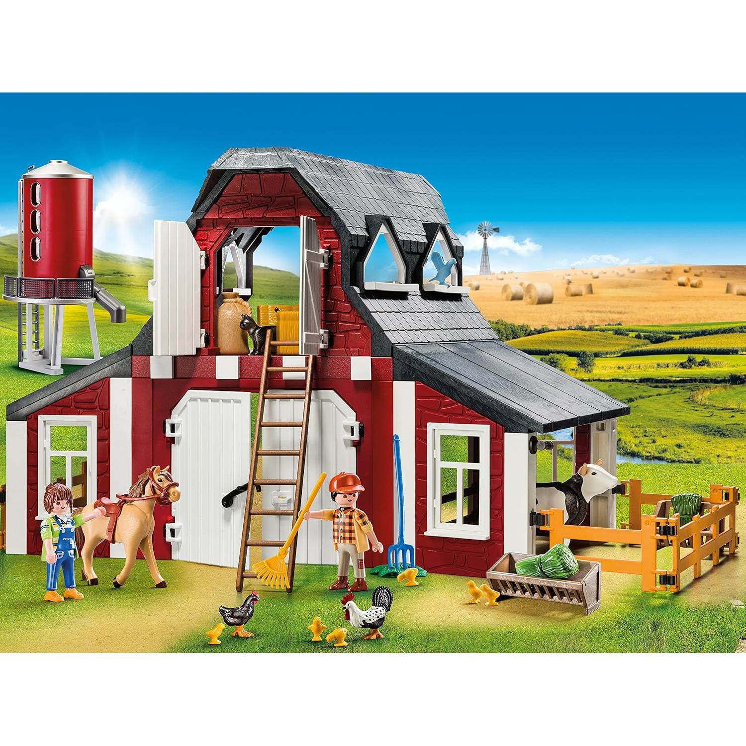 PLAYMOBIL Establo con Silo y Animales - Set 9315