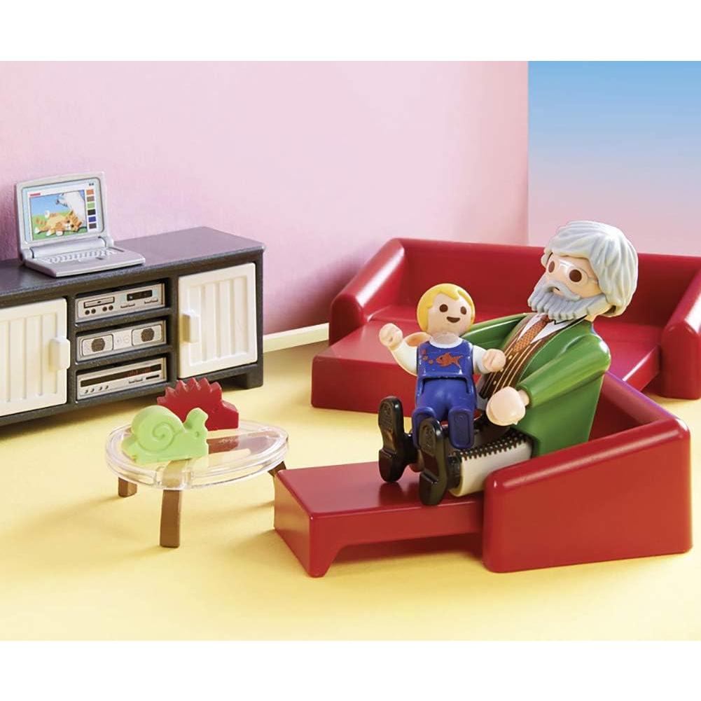 Muebles de Sala de Estar Playmobil 70207 con Chimenea