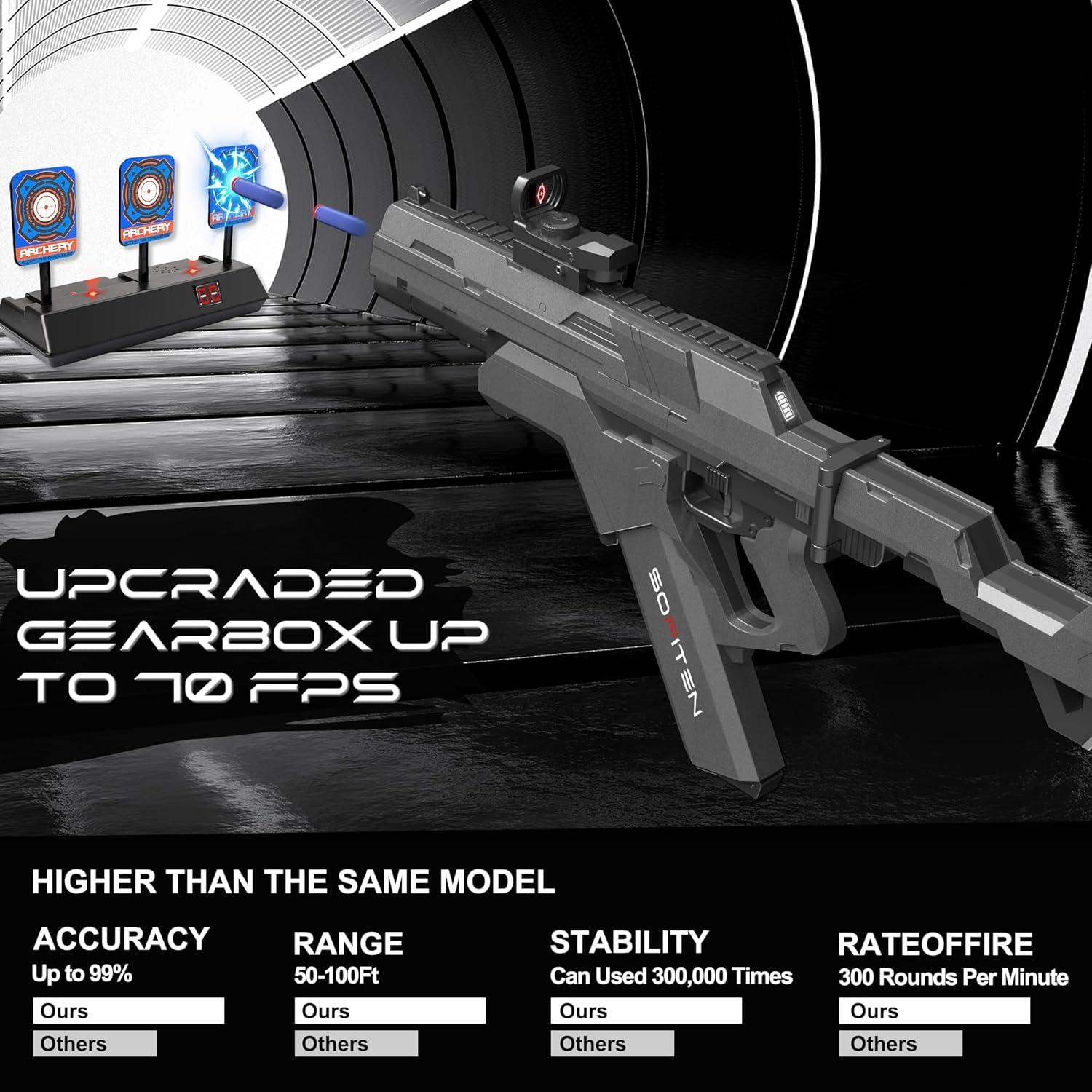 Rifle de francotirador automático SOFITEN con 150 dardos y chaleco