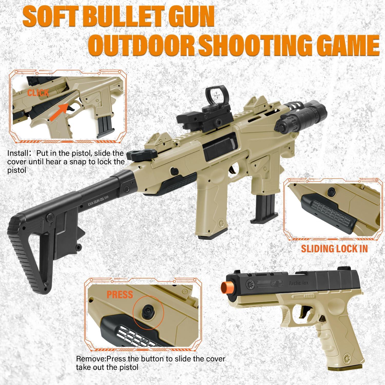 Pistola de Juguete ALLROAD Blaster de Bala Suave 0.85kg