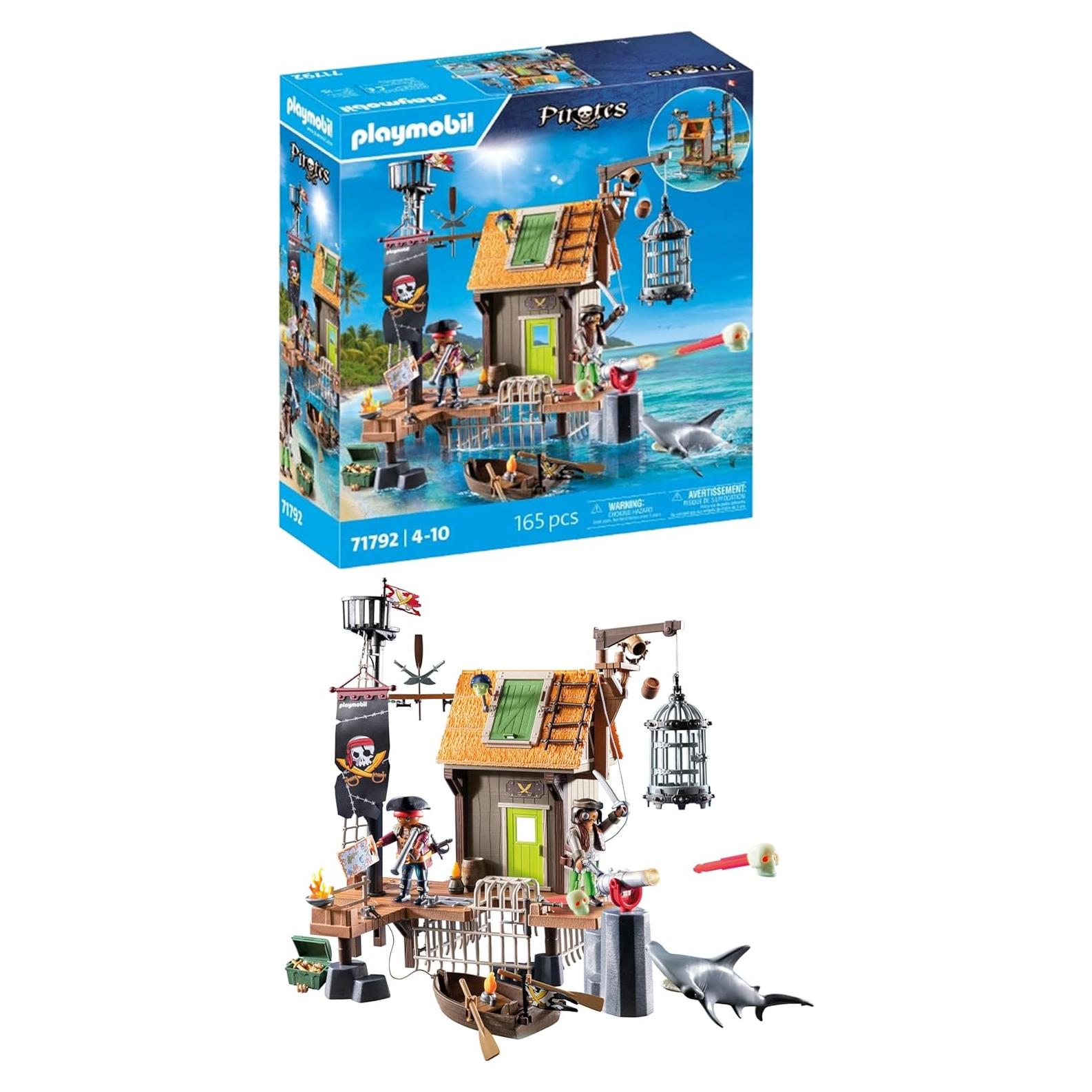 Puerto Pirata Playmobil 71792 con tiburón y accesorios