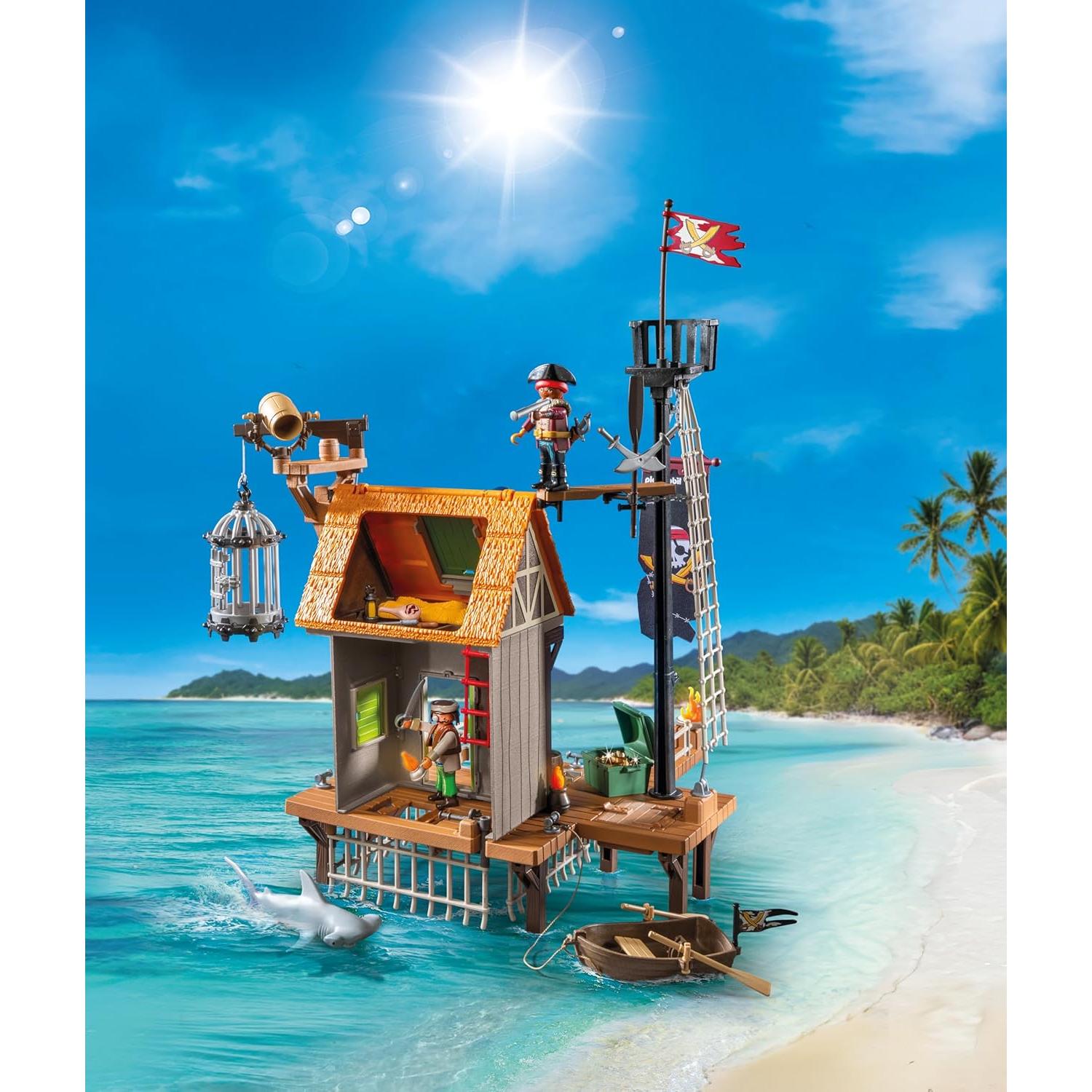 Puerto Pirata Playmobil 71792 con tiburón y accesorios
